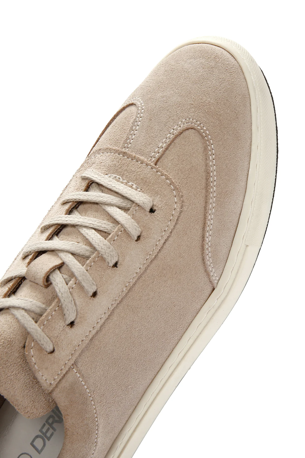 Erkek Bej Süet Deri Sneaker - Image 9