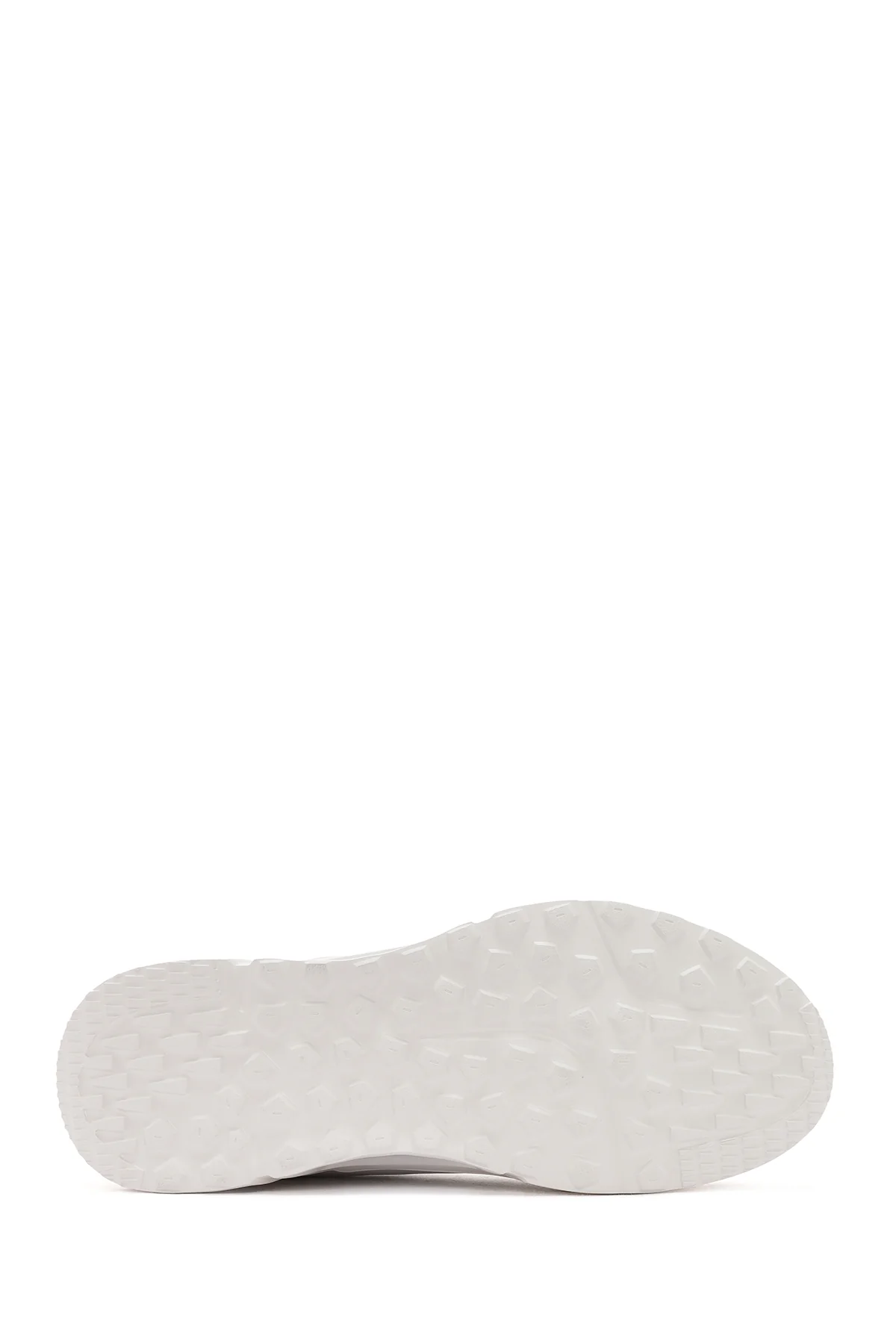Erkek Beyaz Bağcıklı Deri Sneaker - Image 4