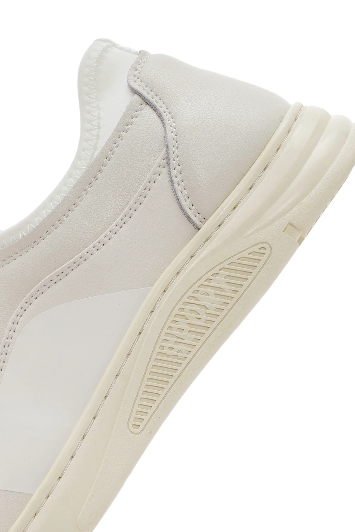 Erkek Beyaz Bağcıklı Deri Sneaker - Image 8