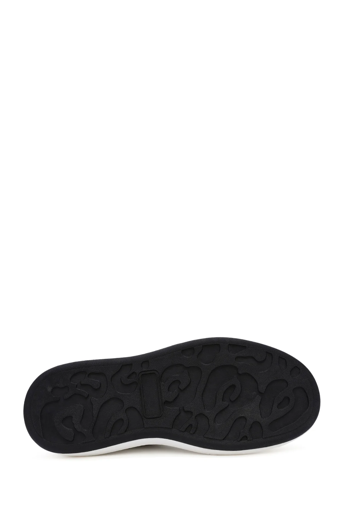 Erkek Beyaz Bağcıklı Deri Sneaker - Image 4