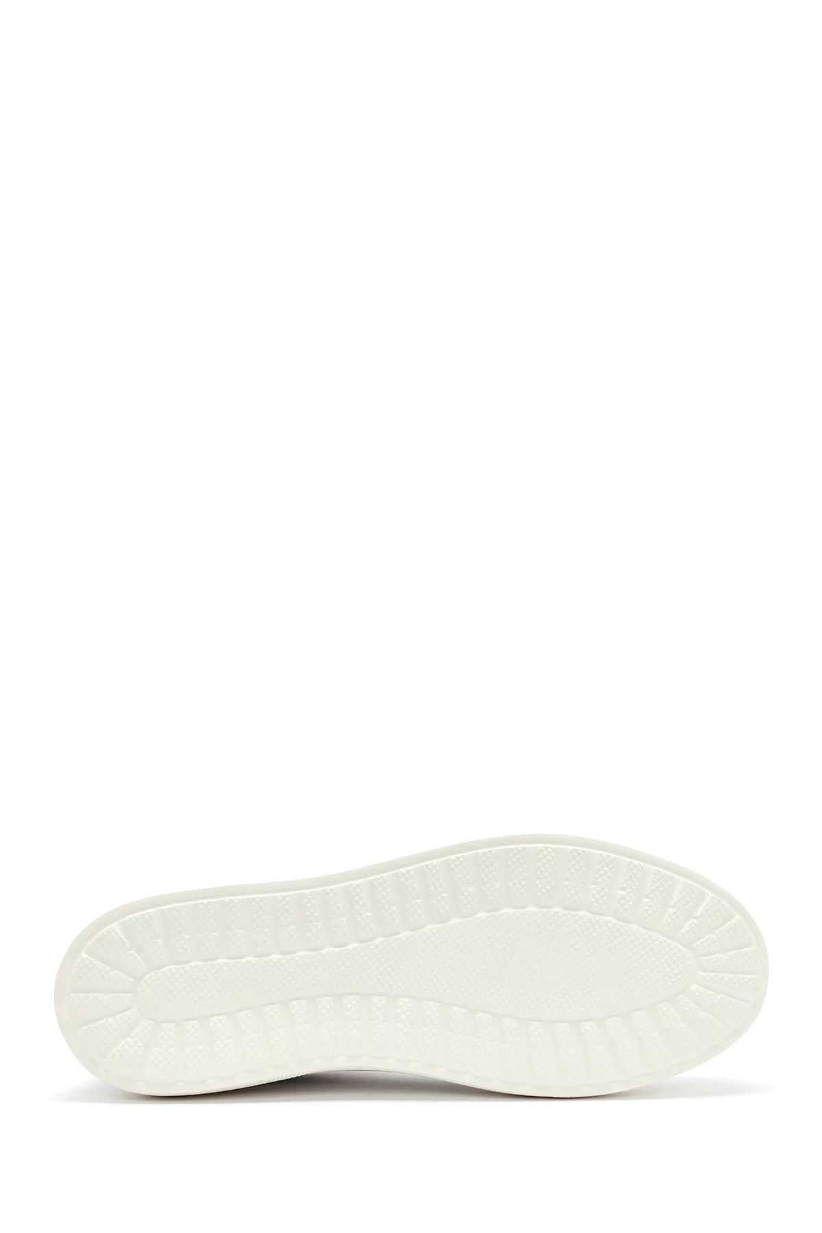 Erkek Beyaz Bağcıklı Deri Sneaker - Image 4