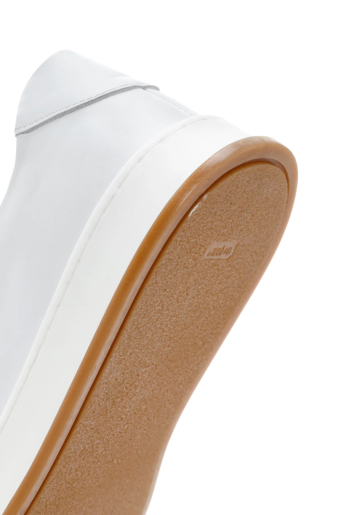 Erkek Beyaz Bağcıklı Deri Sneaker - Image 8