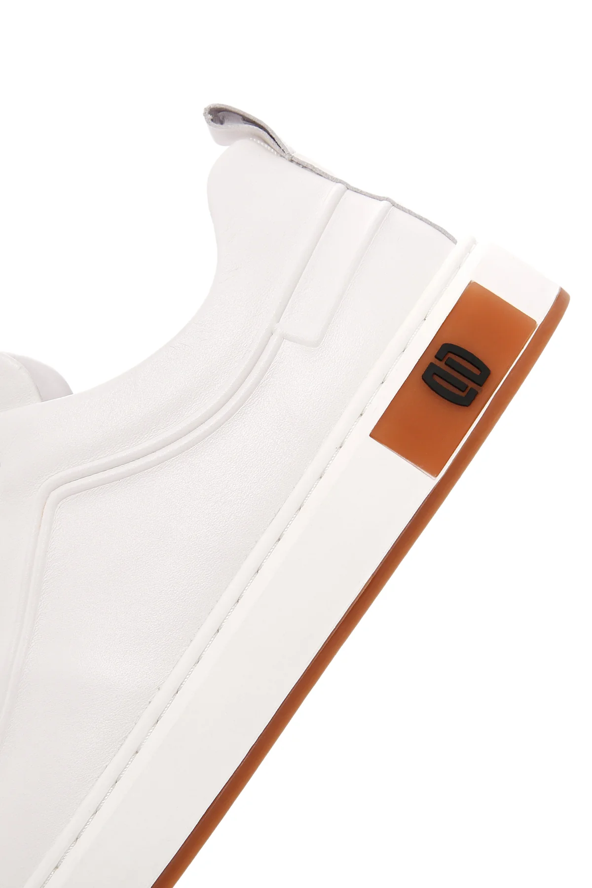 Erkek Beyaz Bağcıklı Deri Sneaker - Image 8