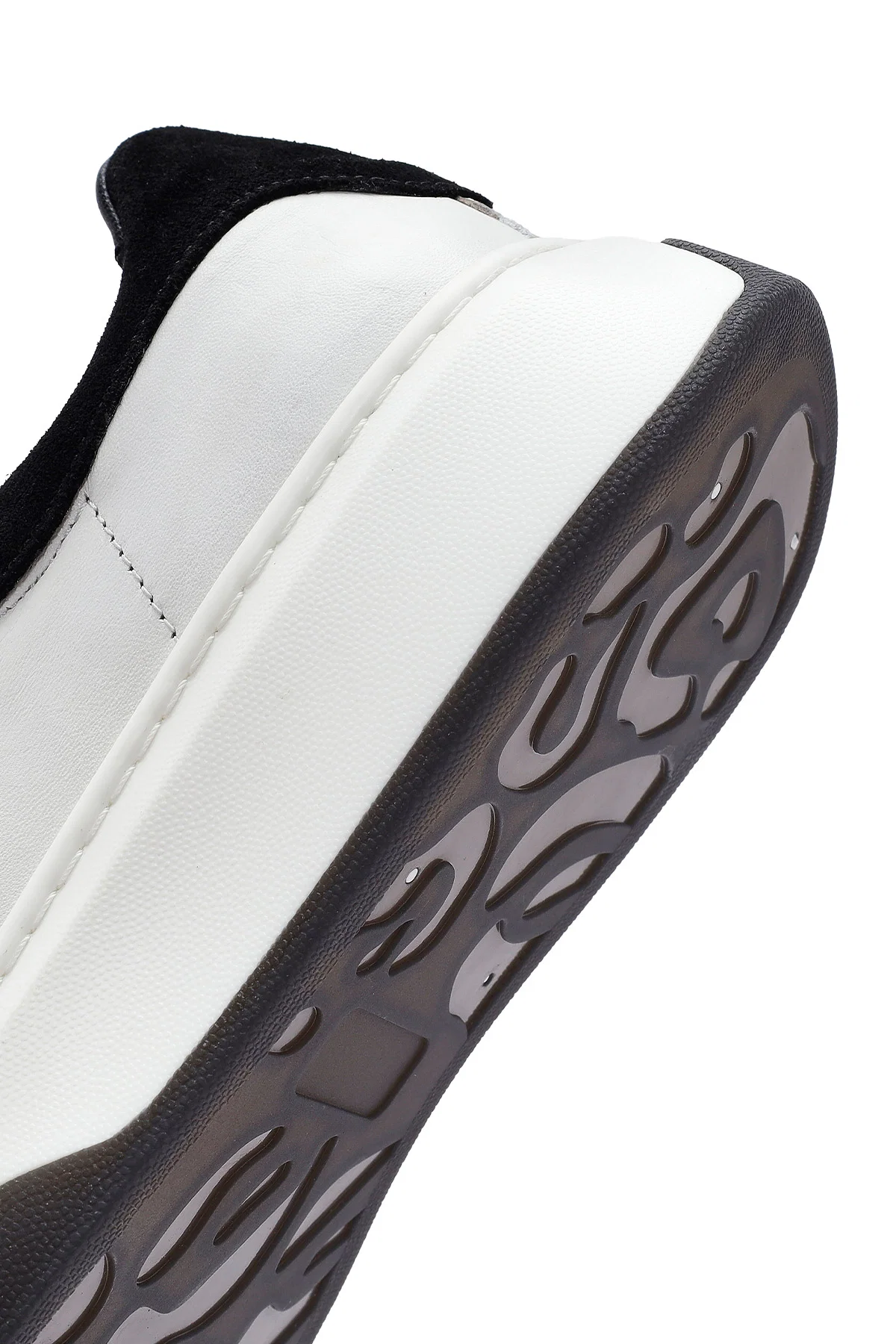 Erkek Beyaz Bağcıklı Deri Sneaker - Image 8