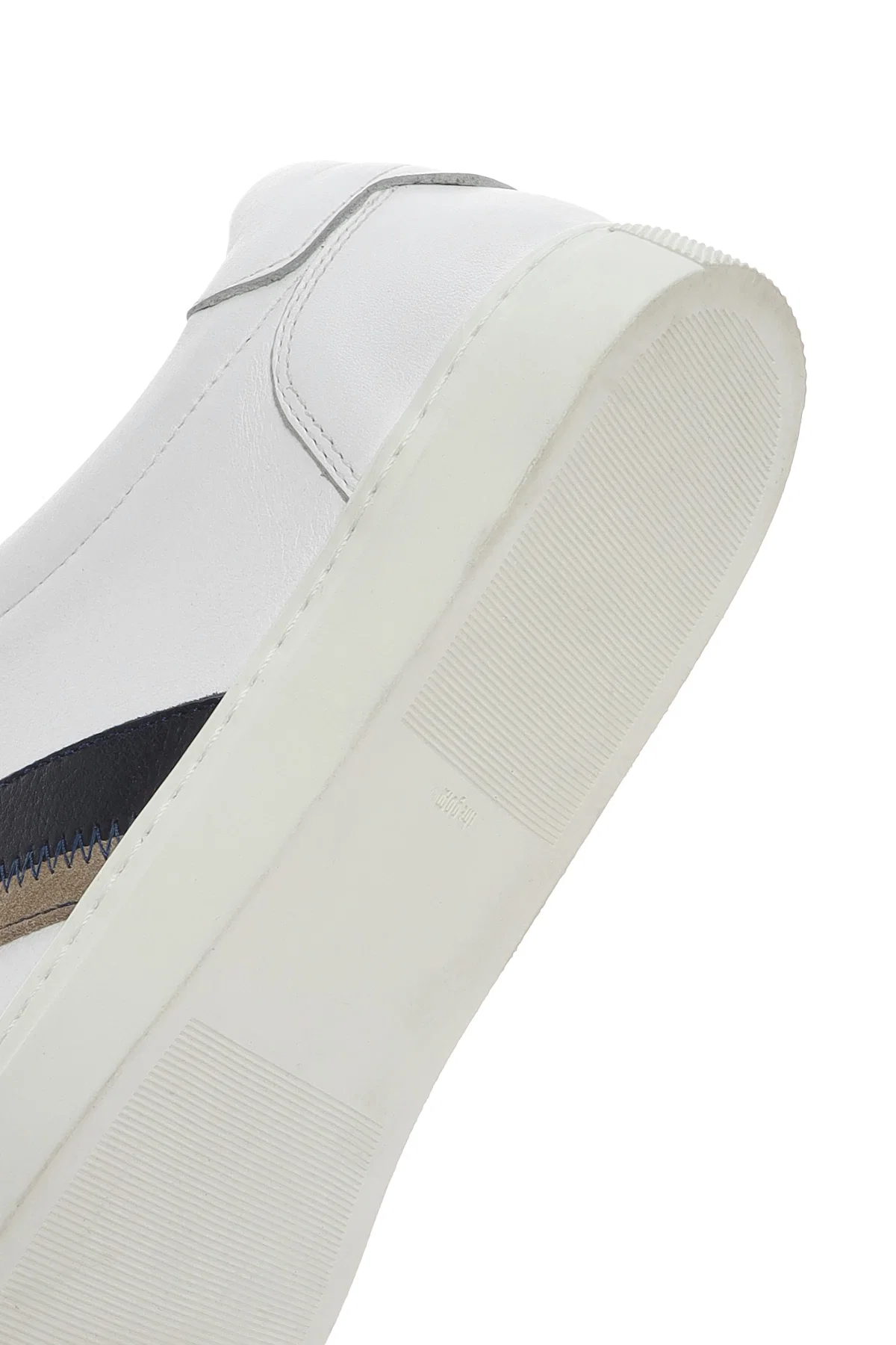 Erkek Beyaz Bağcıklı Deri Sneaker - Image 8