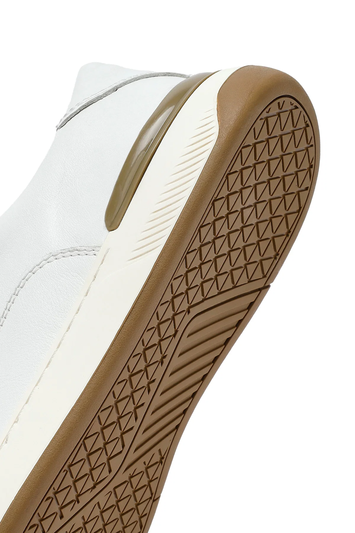 Erkek Beyaz Bağcıklı Deri Sneaker - Image 8