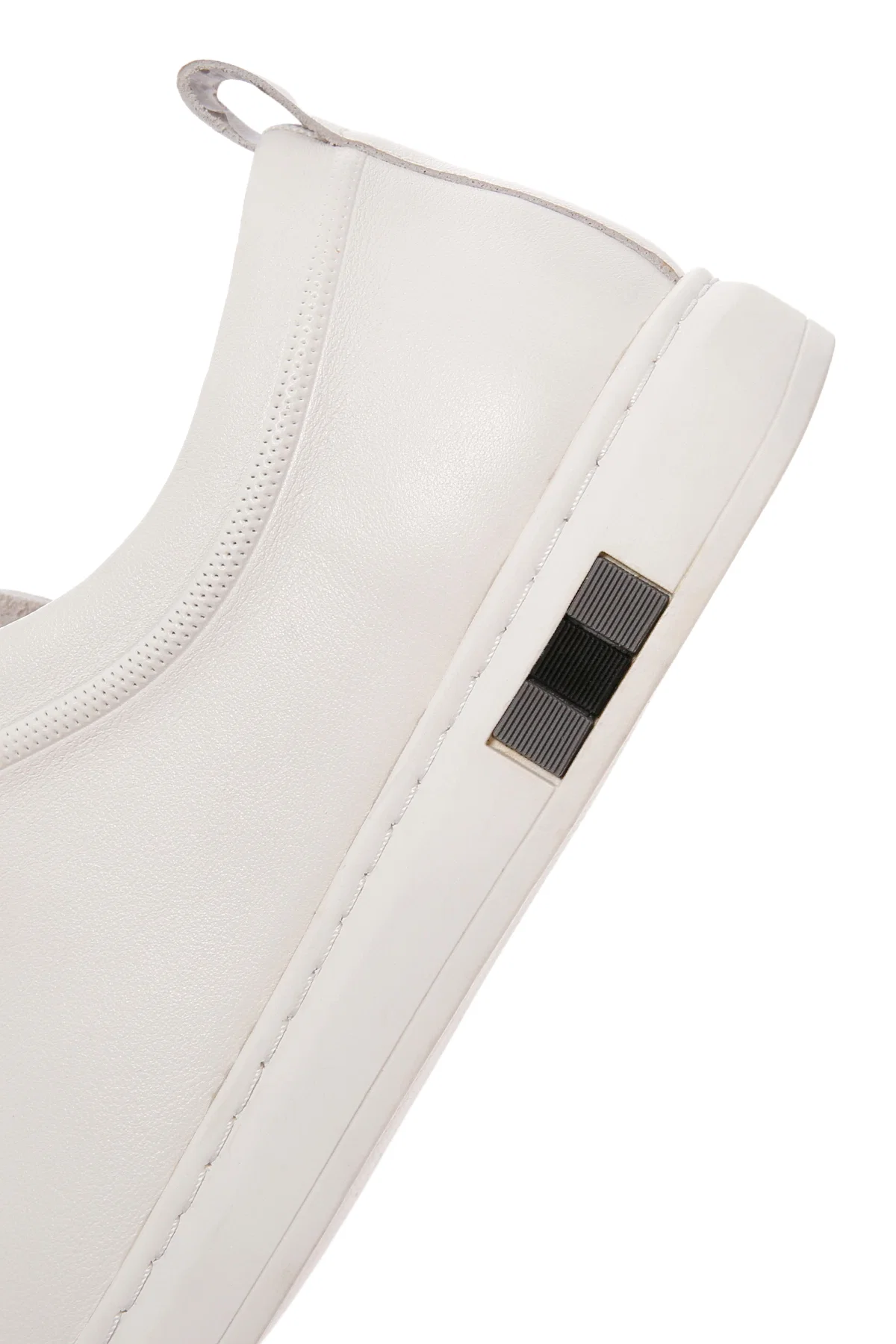 Erkek Beyaz Bağcıklı Deri Sneaker - Image 7