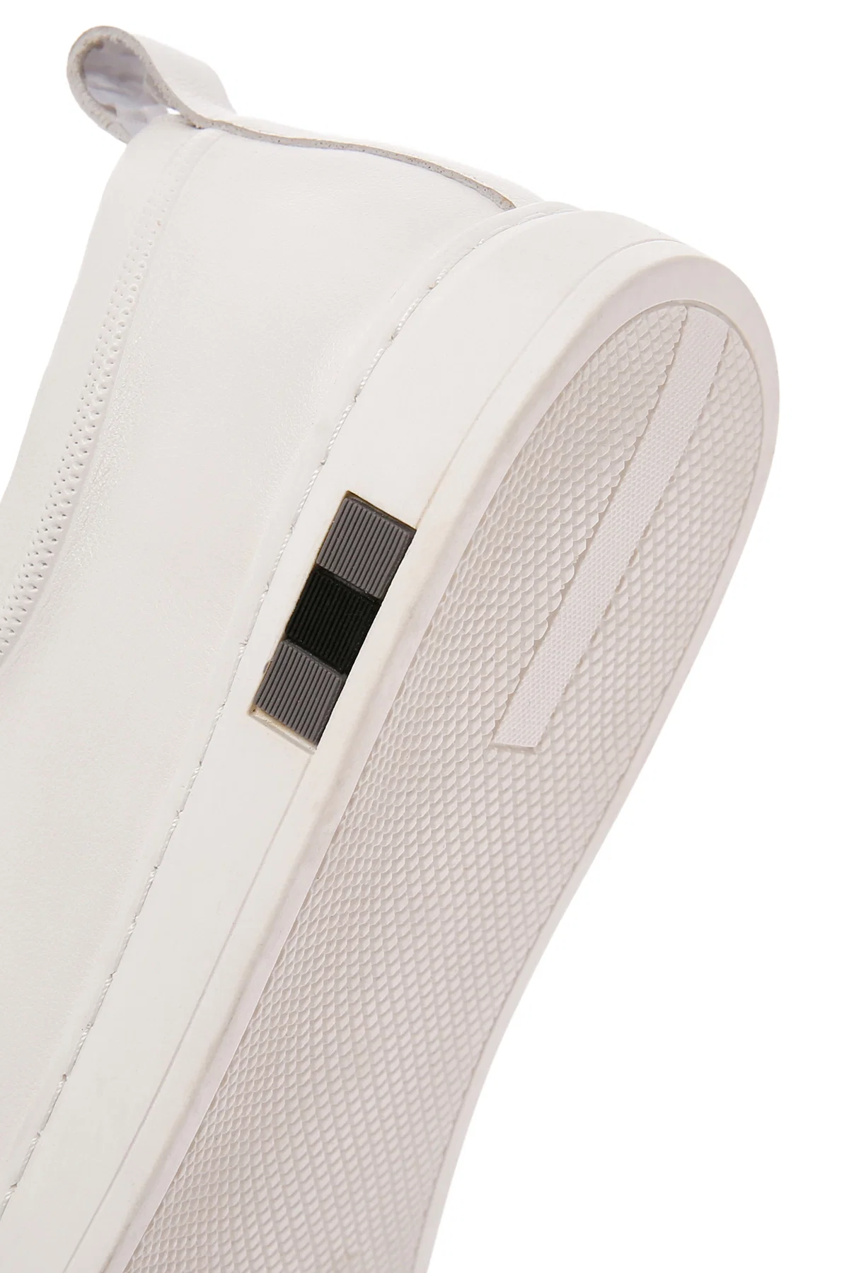 Erkek Beyaz Bağcıklı Deri Sneaker - Image 8