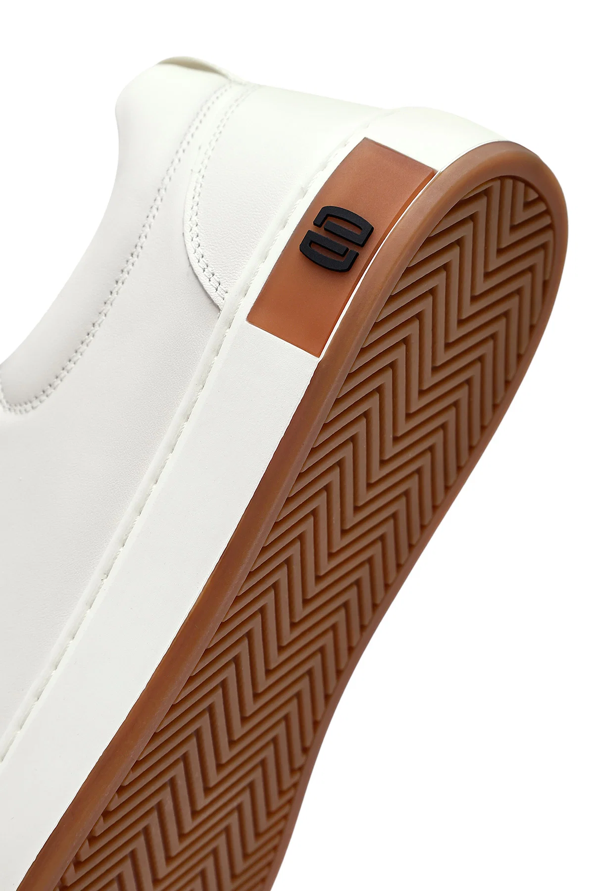 Erkek Beyaz Bağcıklı Deri Sneaker - Image 10