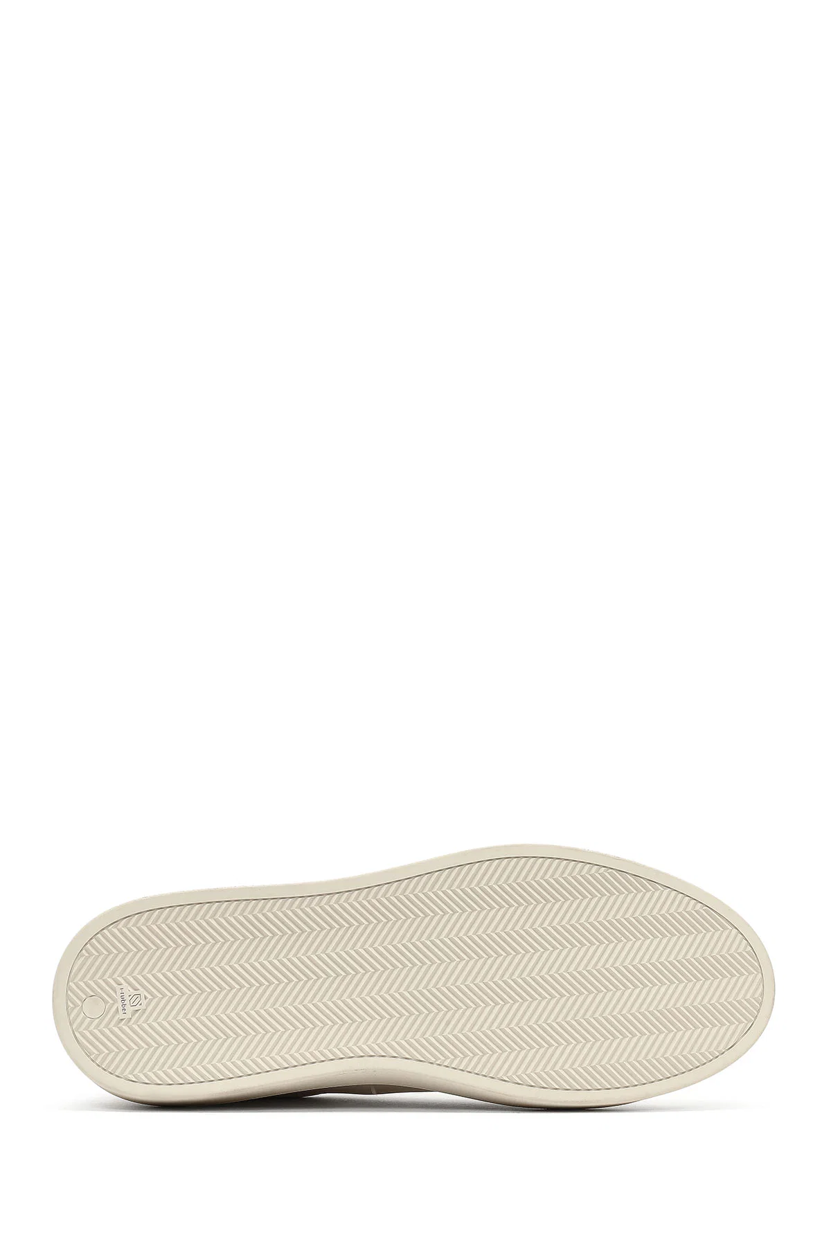 Erkek Beyaz Bağcıklı Deri Sneaker - Image 4