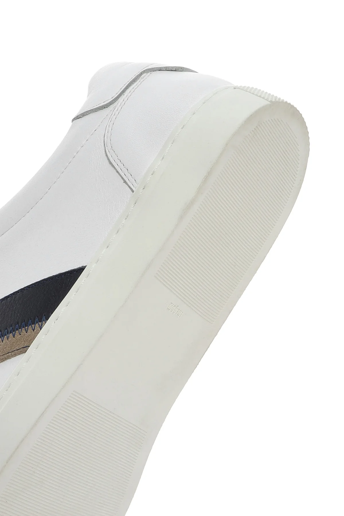 Erkek Beyaz Bağcıklı Deri Sneaker - Image 8