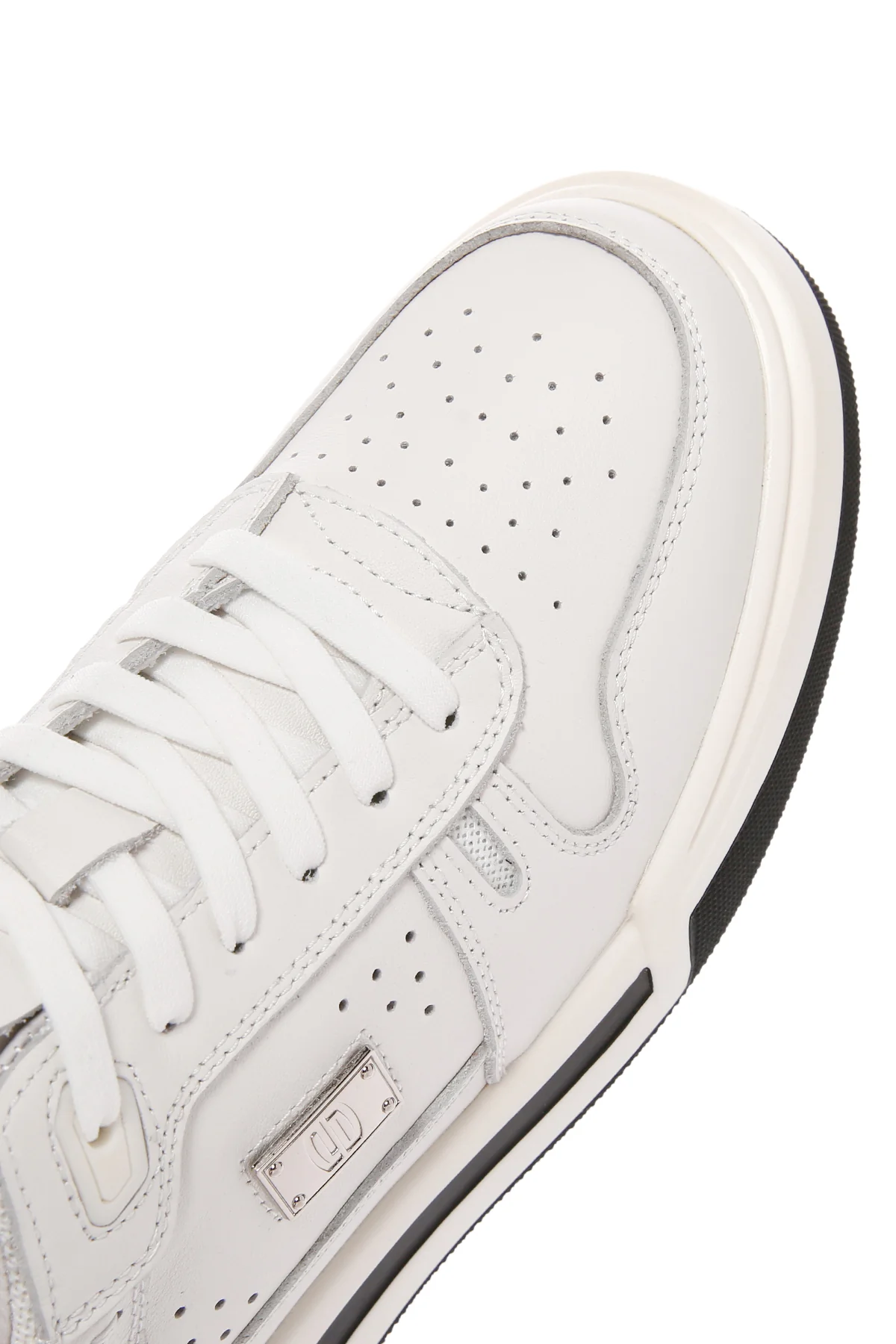 Erkek Beyaz Bağcıklı Kalın Tabanlı Deri Sneaker - Image 10