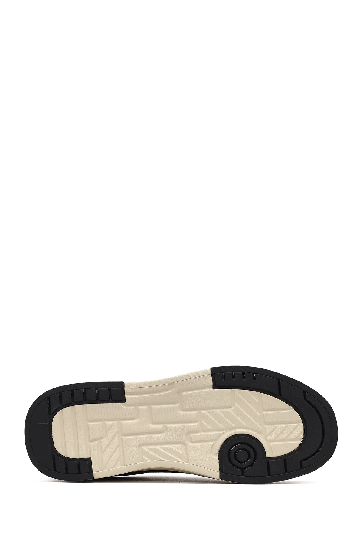 Erkek Siyah Bağcıklı Kalın Tabanlı Deri Sneaker - Image 4