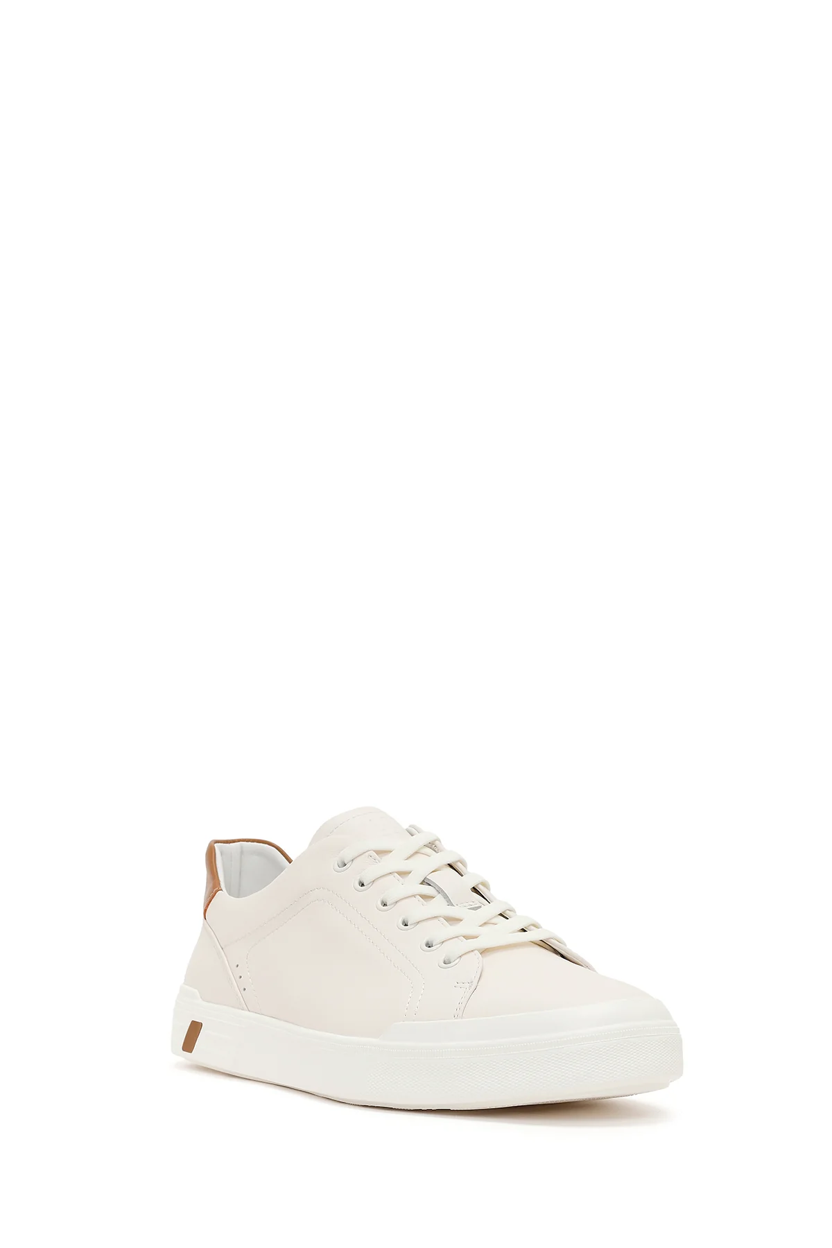 Erkek Beyaz Bağcıklı Kalın Tabanlı Deri Sneaker - Image 7