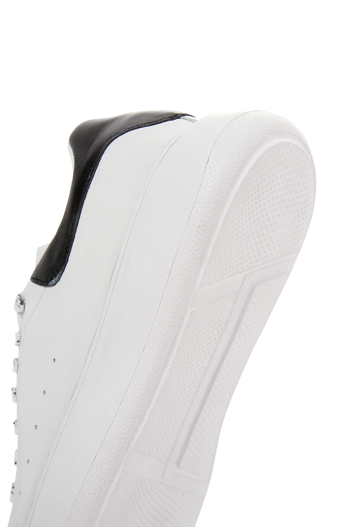 Erkek Beyaz Deri Kalın Tabanlı Sneaker - Image 8