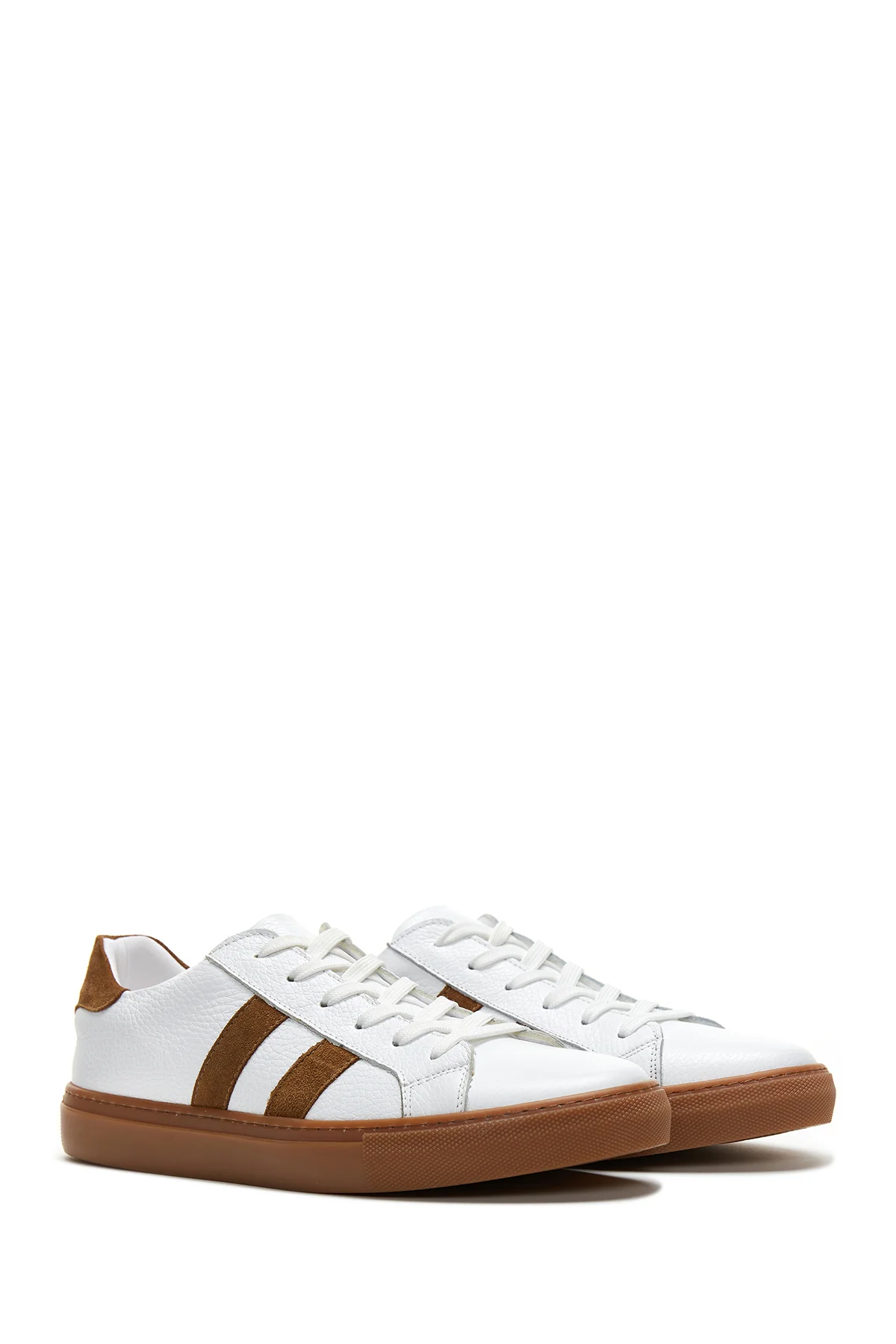 Erkek Beyaz Deri Sneaker - Image 3