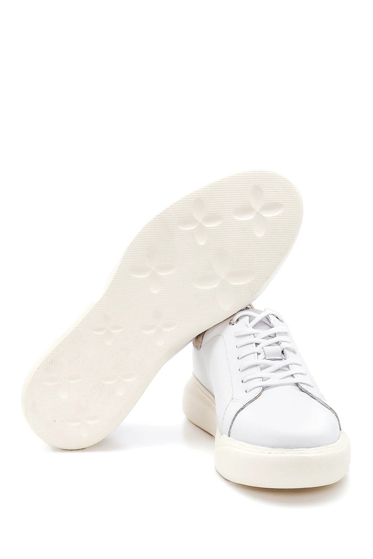 Erkek Beyaz Deri Sneaker - Image 4