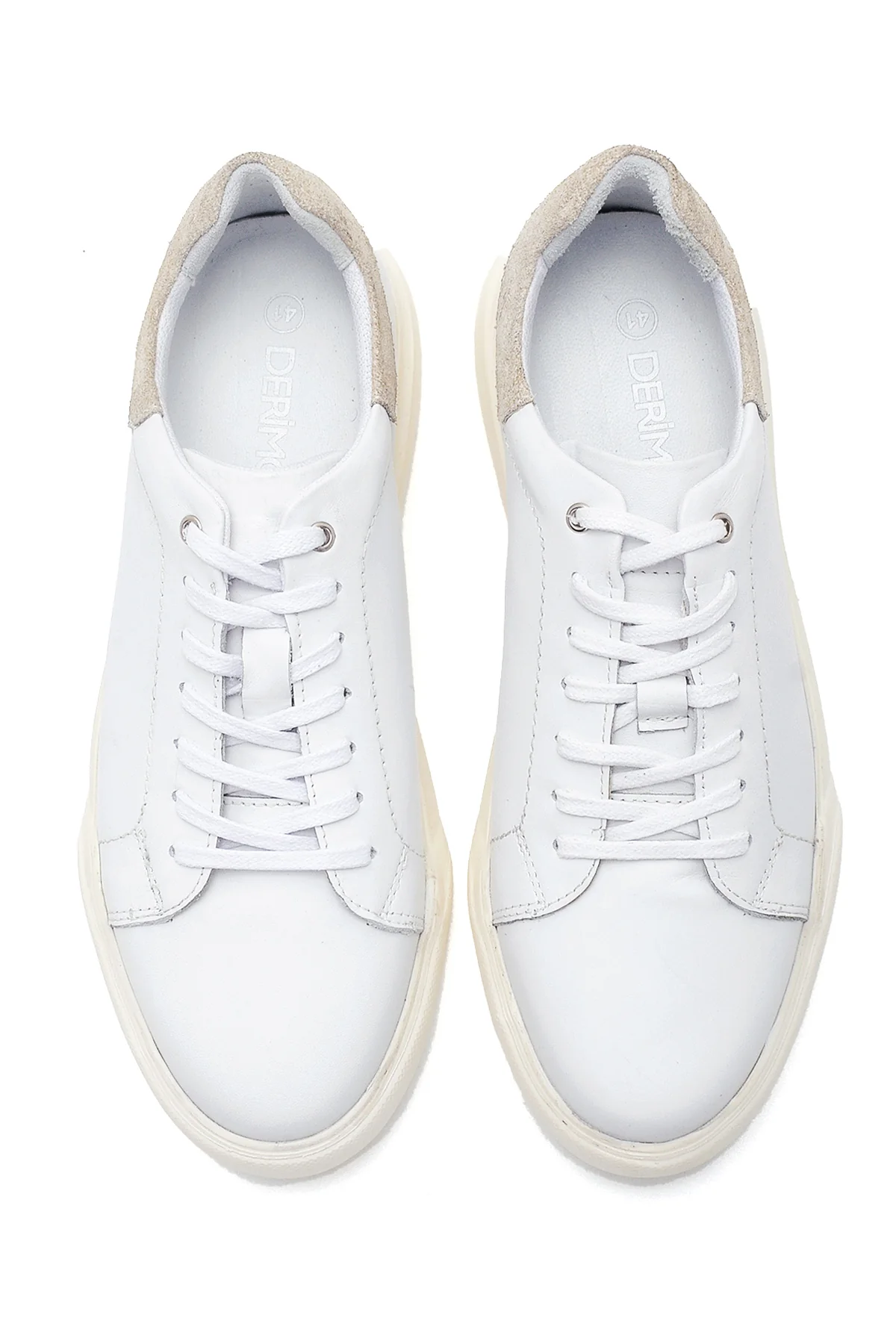 Erkek Beyaz Deri Sneaker - Image 6