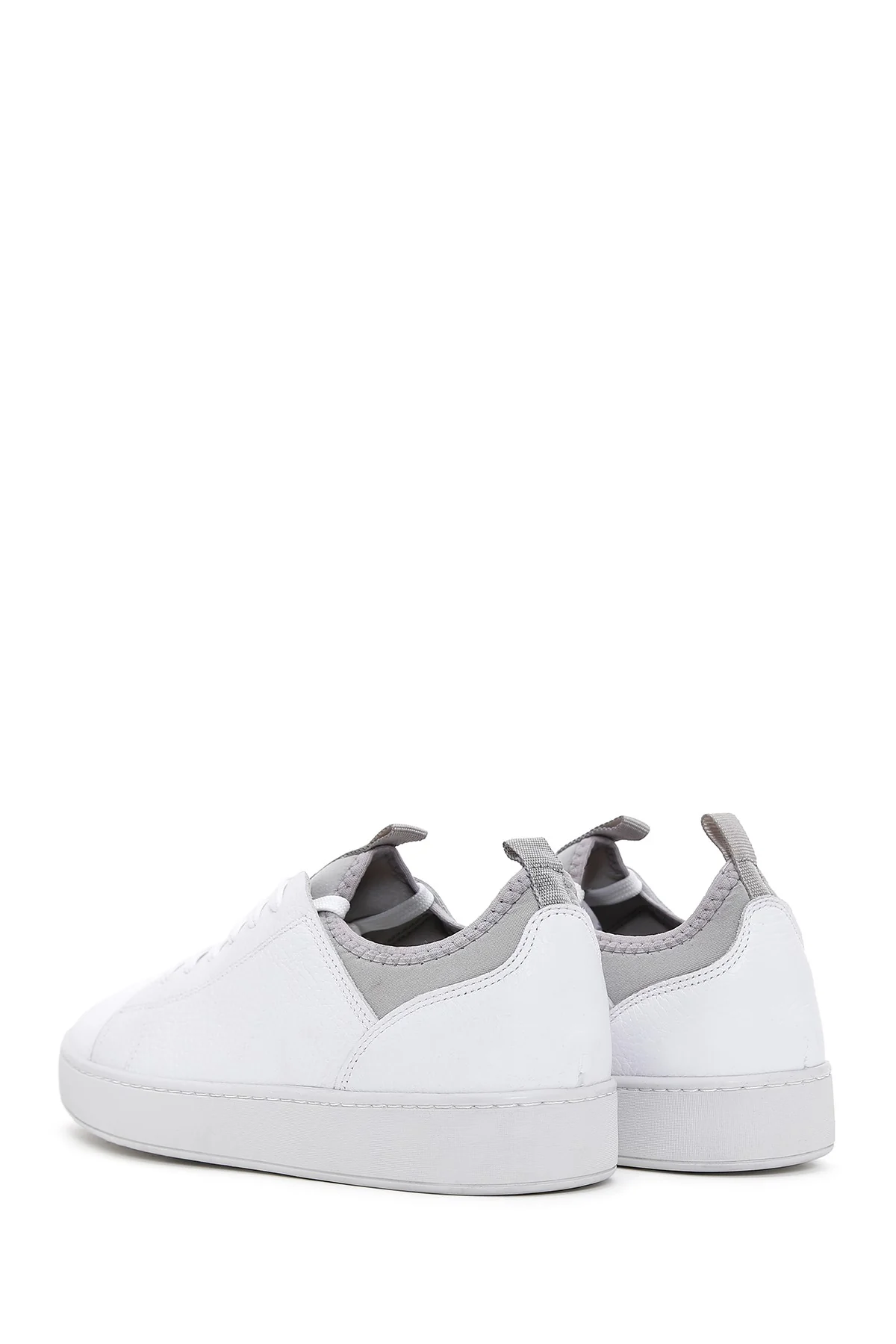 Erkek Beyaz Deri Sneaker - Image 5