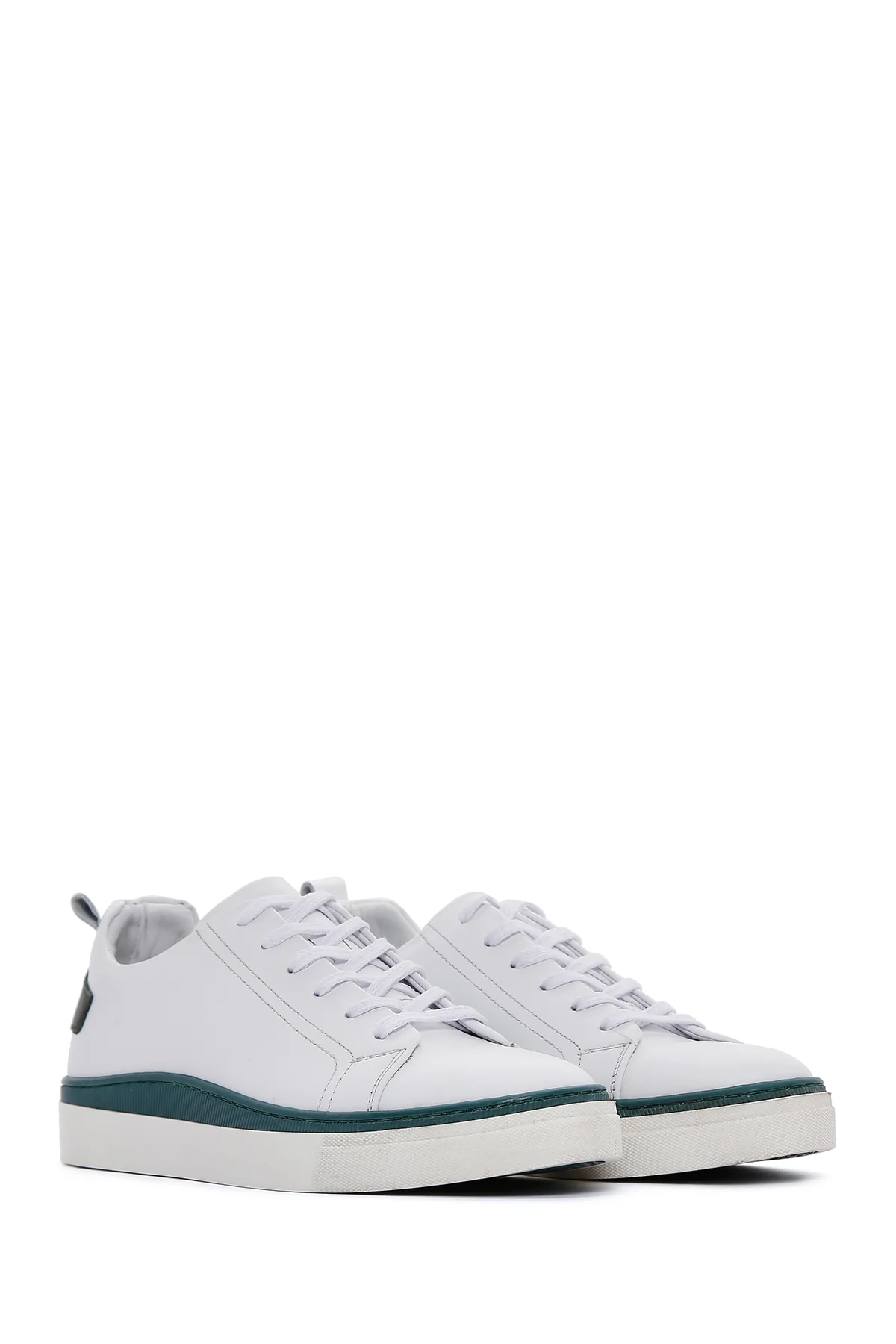 Erkek Beyaz Deri Sneaker - Image 3