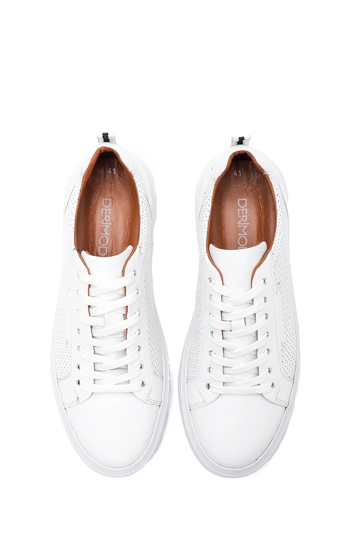 Erkek Beyaz Deri Sneaker - Image 6