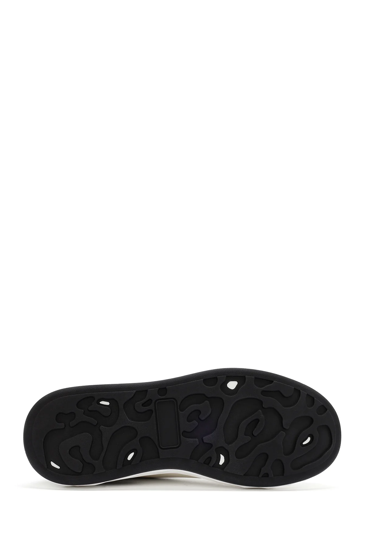 Erkek Beyaz Kalın Tabanlı Bağcıklı Deri Sneaker - Image 4