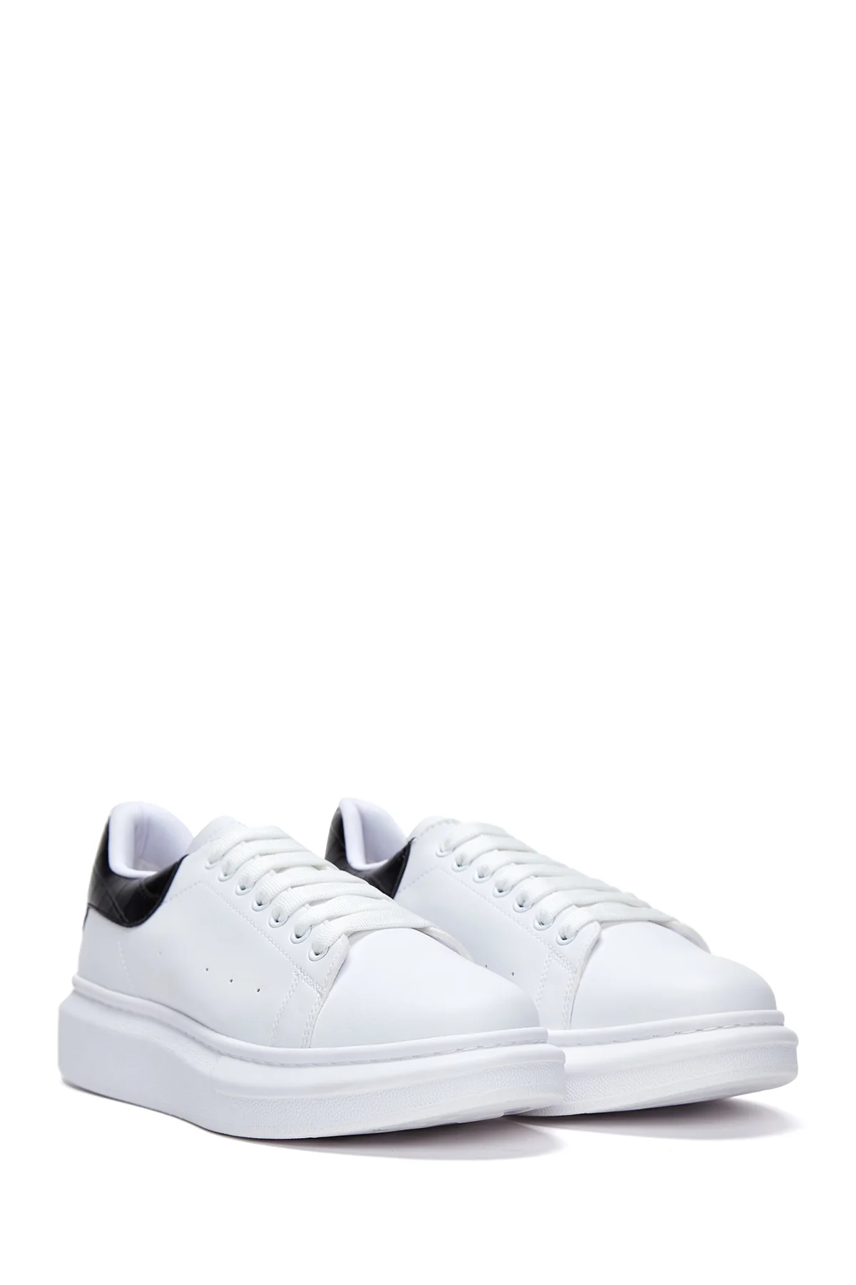 Erkek Beyaz Kalın Tabanlı Sneaker - Image 3