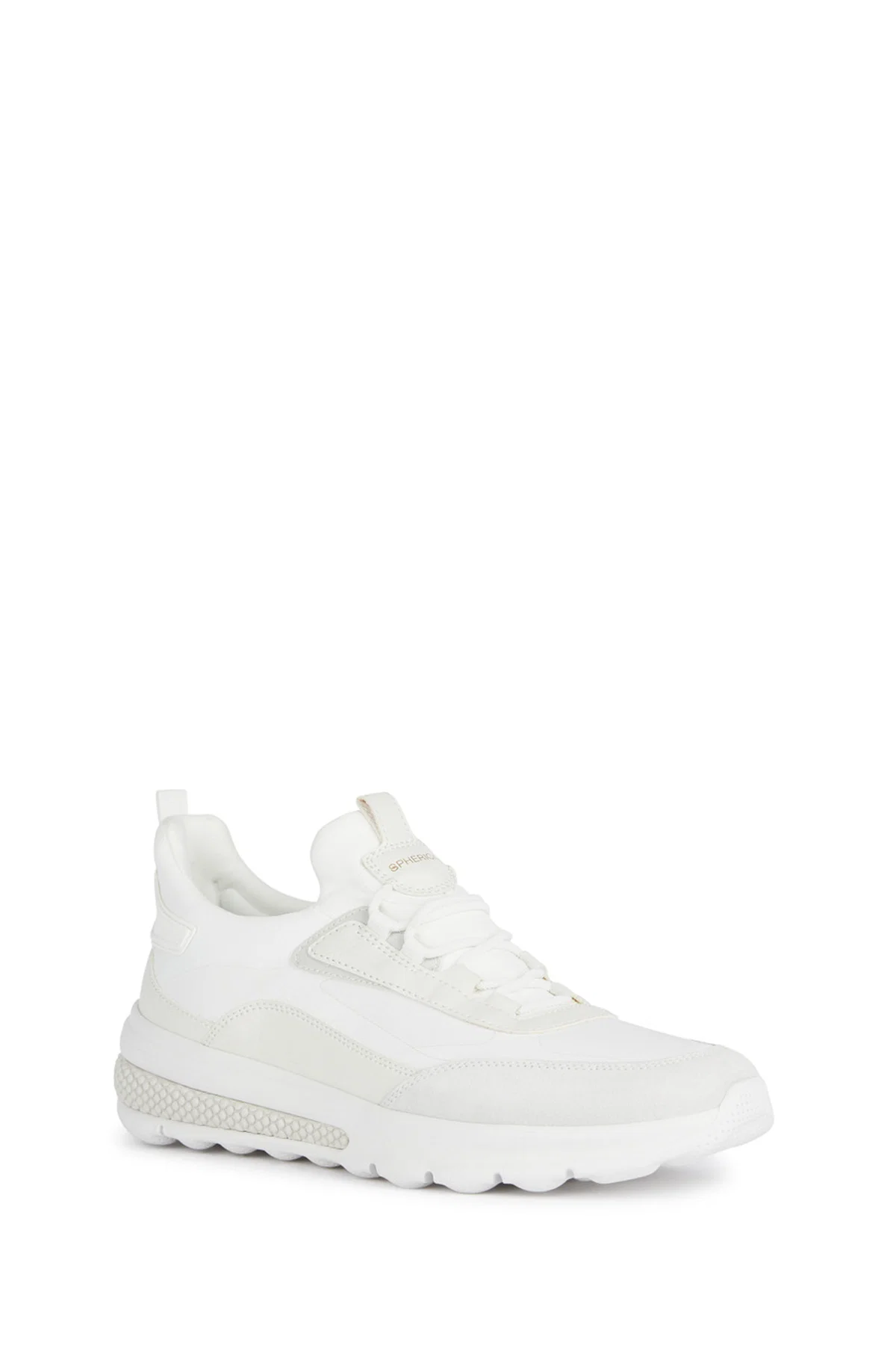 Geox Erkek Beyaz Bağcıklı Kalın Tabanlı Kumaş Sneaker - Image 2