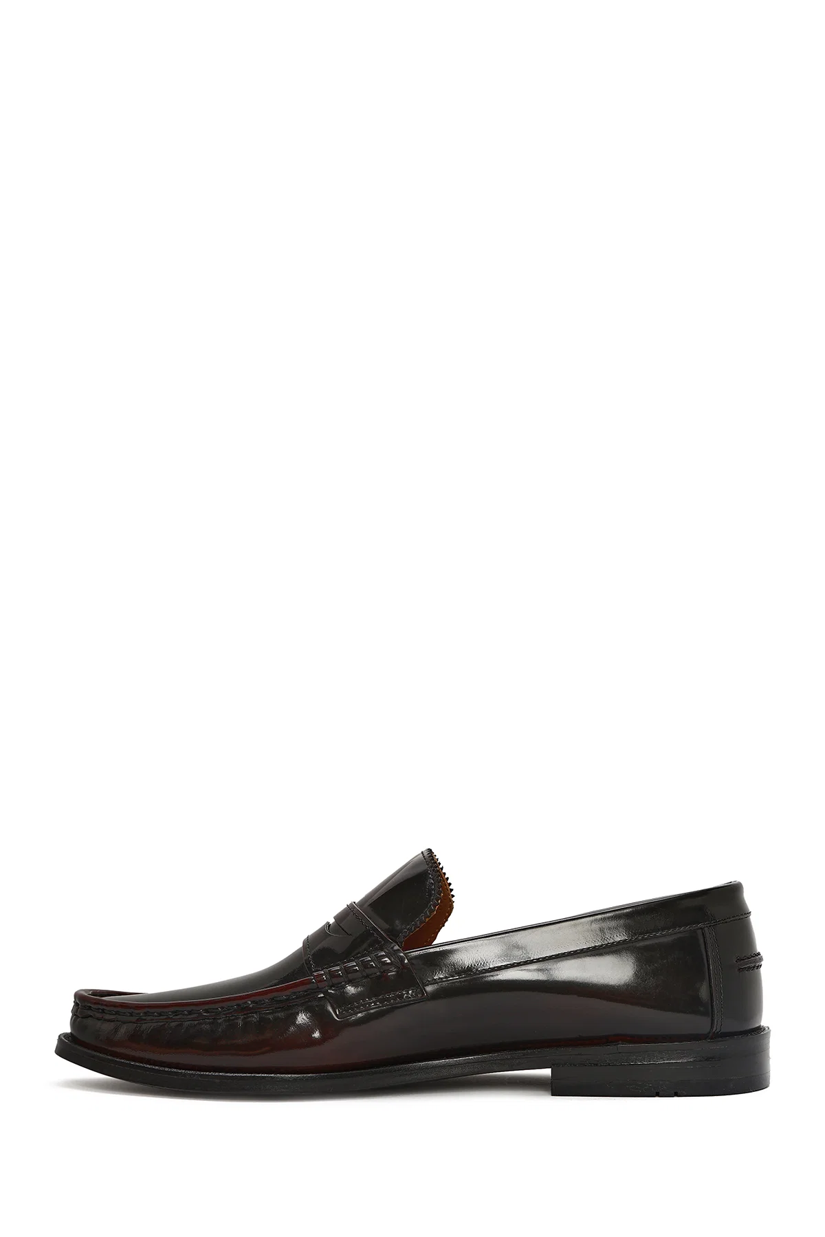 Erkek Bordo Deri Klasik Loafer - Image 2