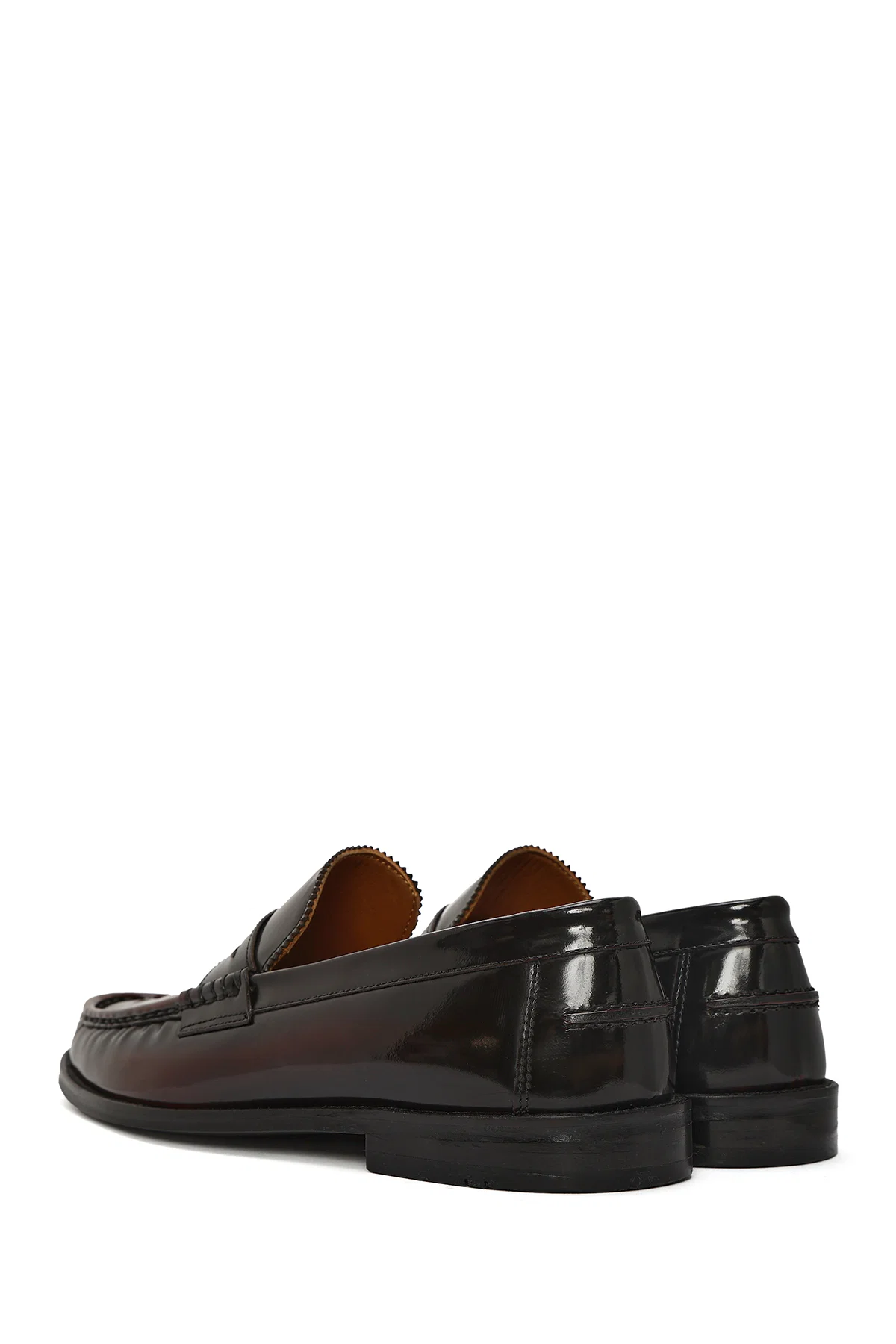 Erkek Bordo Deri Klasik Loafer - Image 5