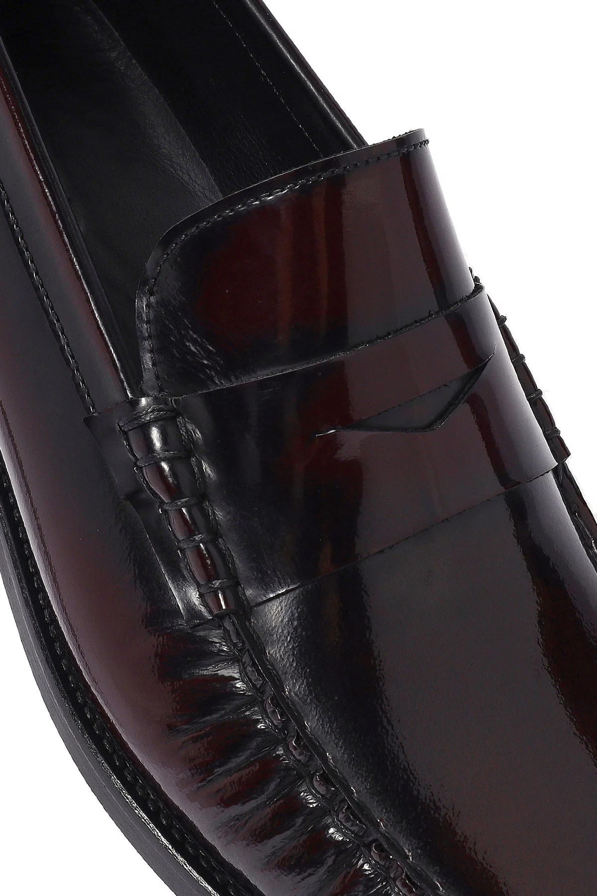 Erkek Bordo Deri Klasik Loafer - Image 9