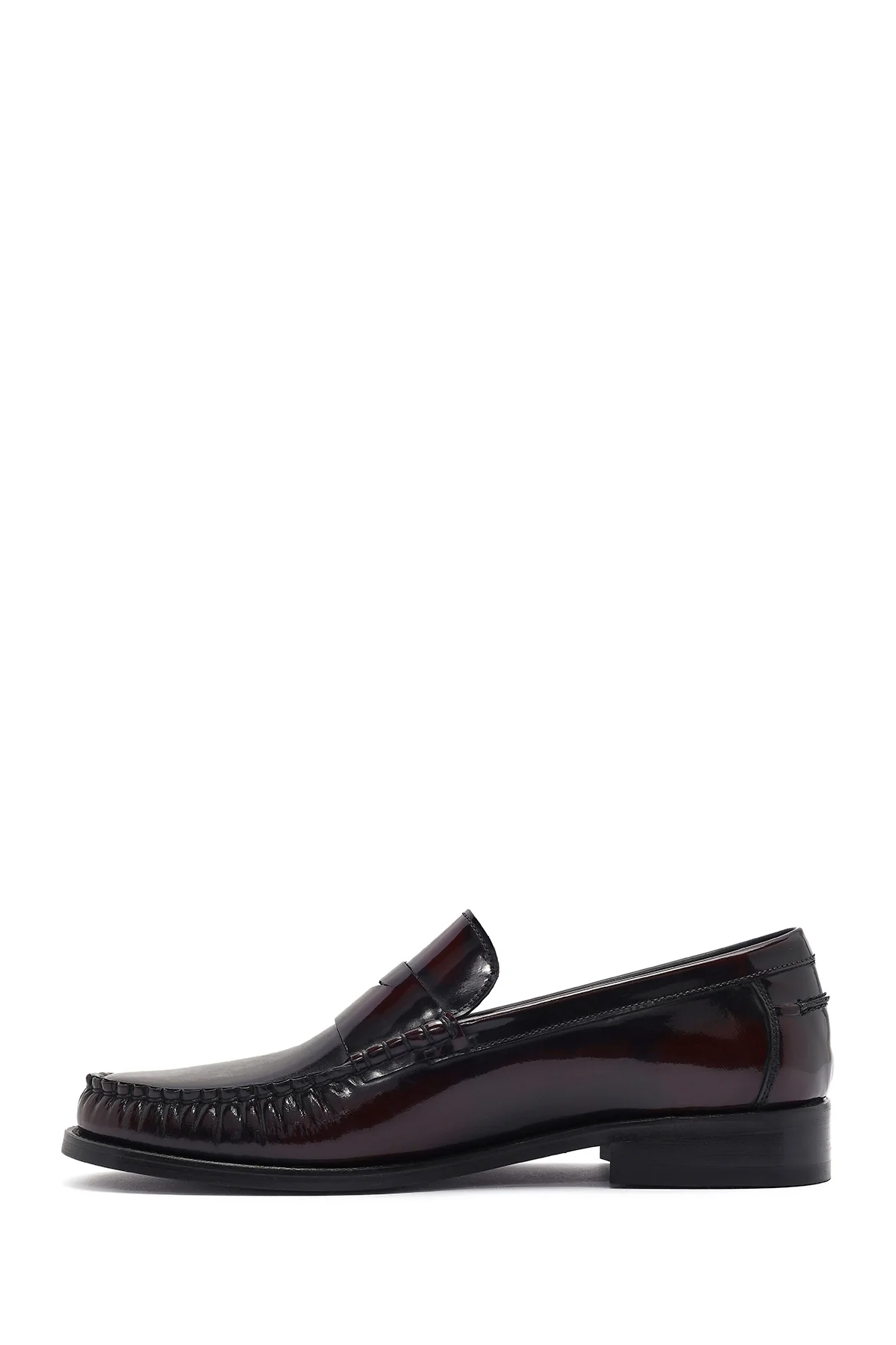 Erkek Bordo Deri Klasik Loafer - Image 3