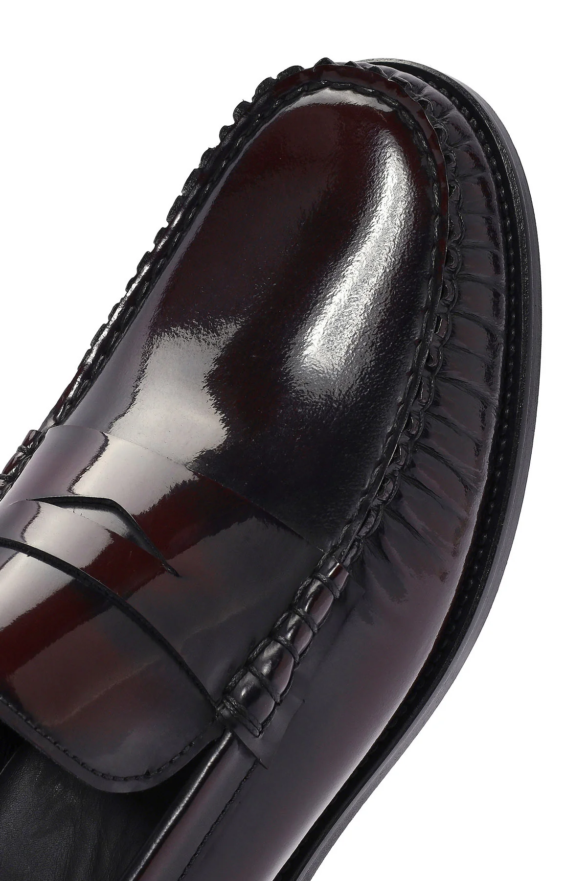 Erkek Bordo Deri Klasik Loafer - Image 8