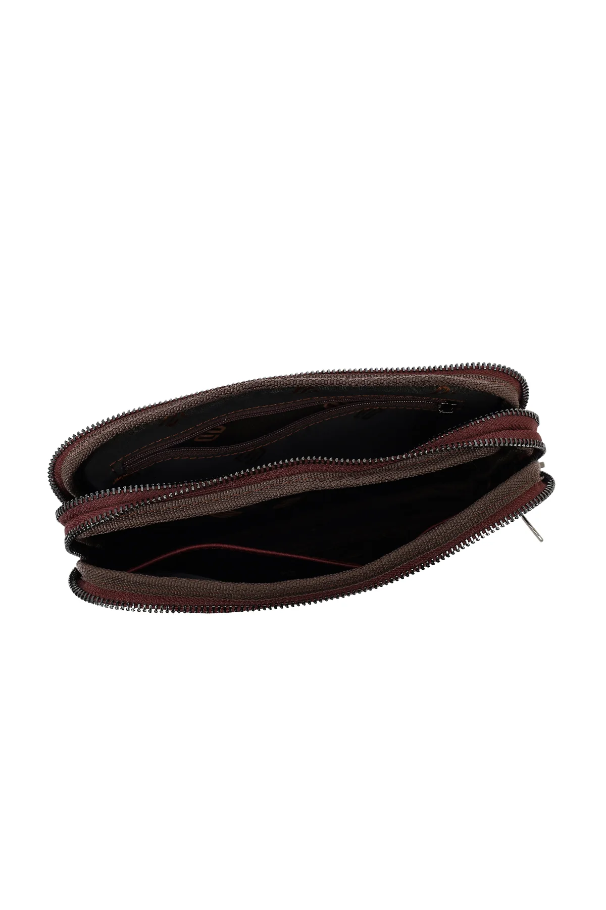 Erkek Bordo Deri Mini El Çantası - Image 7