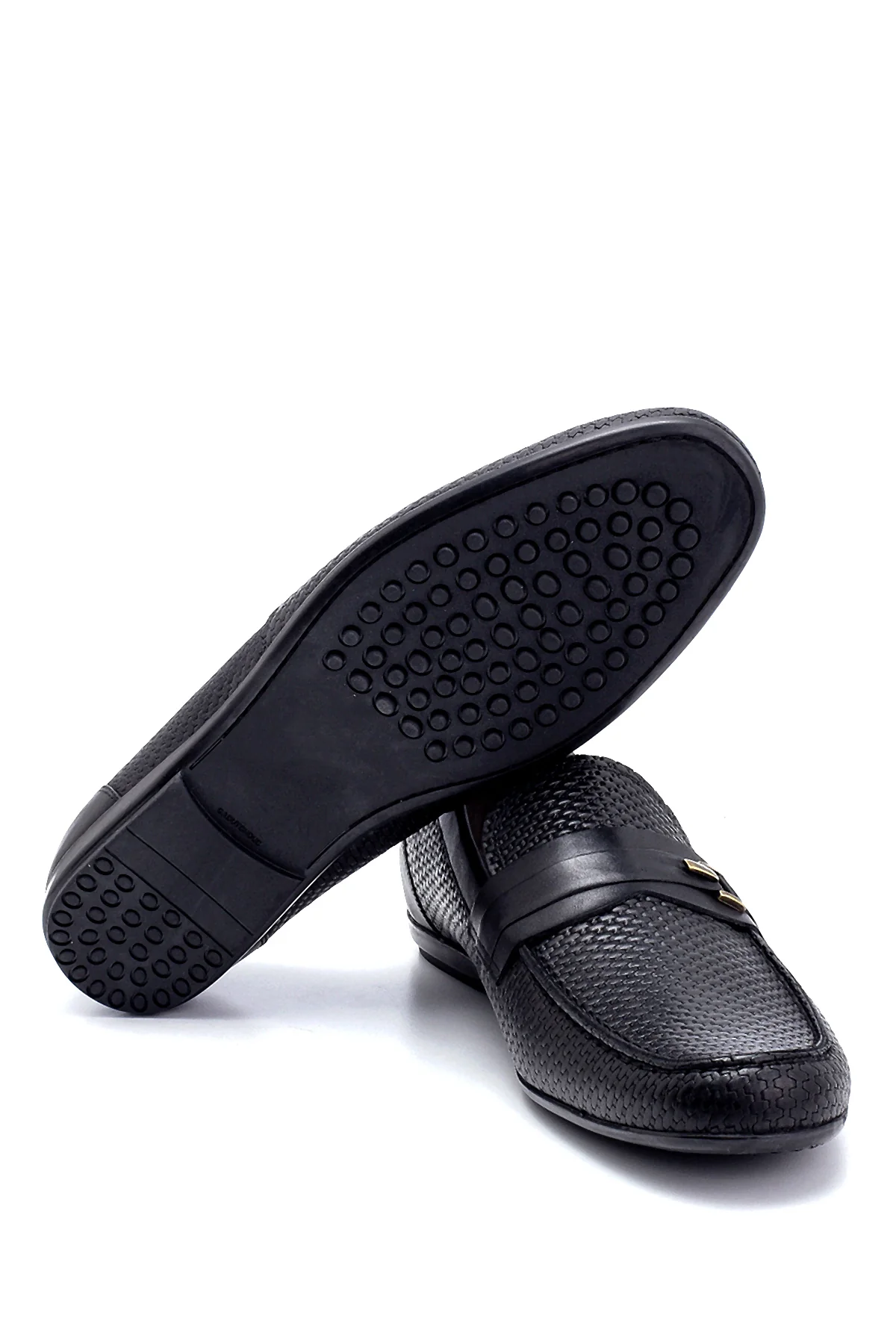 Erkek Deri Baskı Detaylı Loafer - Image 4