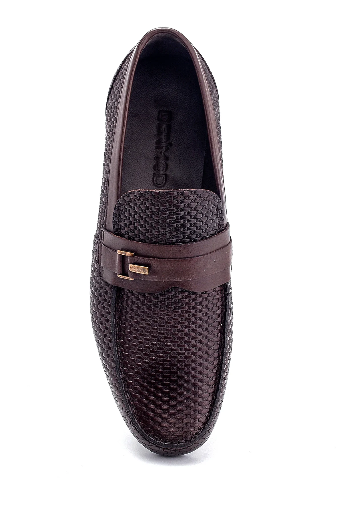 Erkek Deri Baskı Detaylı Loafer - Image 6