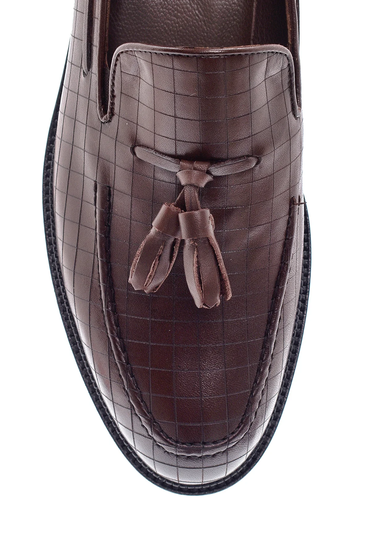 Erkek Deri Baskılı Püsküllü Loafer - Image 6
