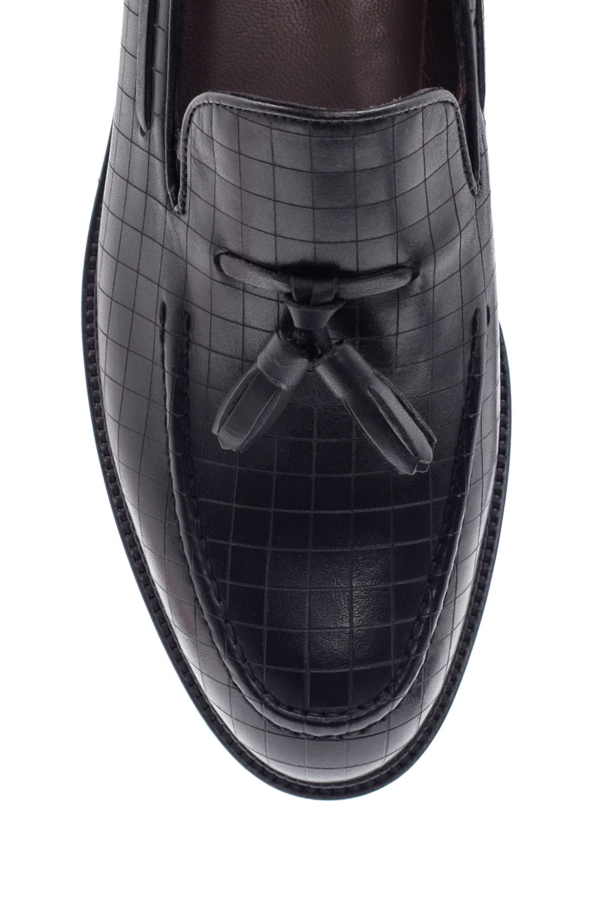 Erkek Deri Baskılı Püsküllü Loafer - Image 6