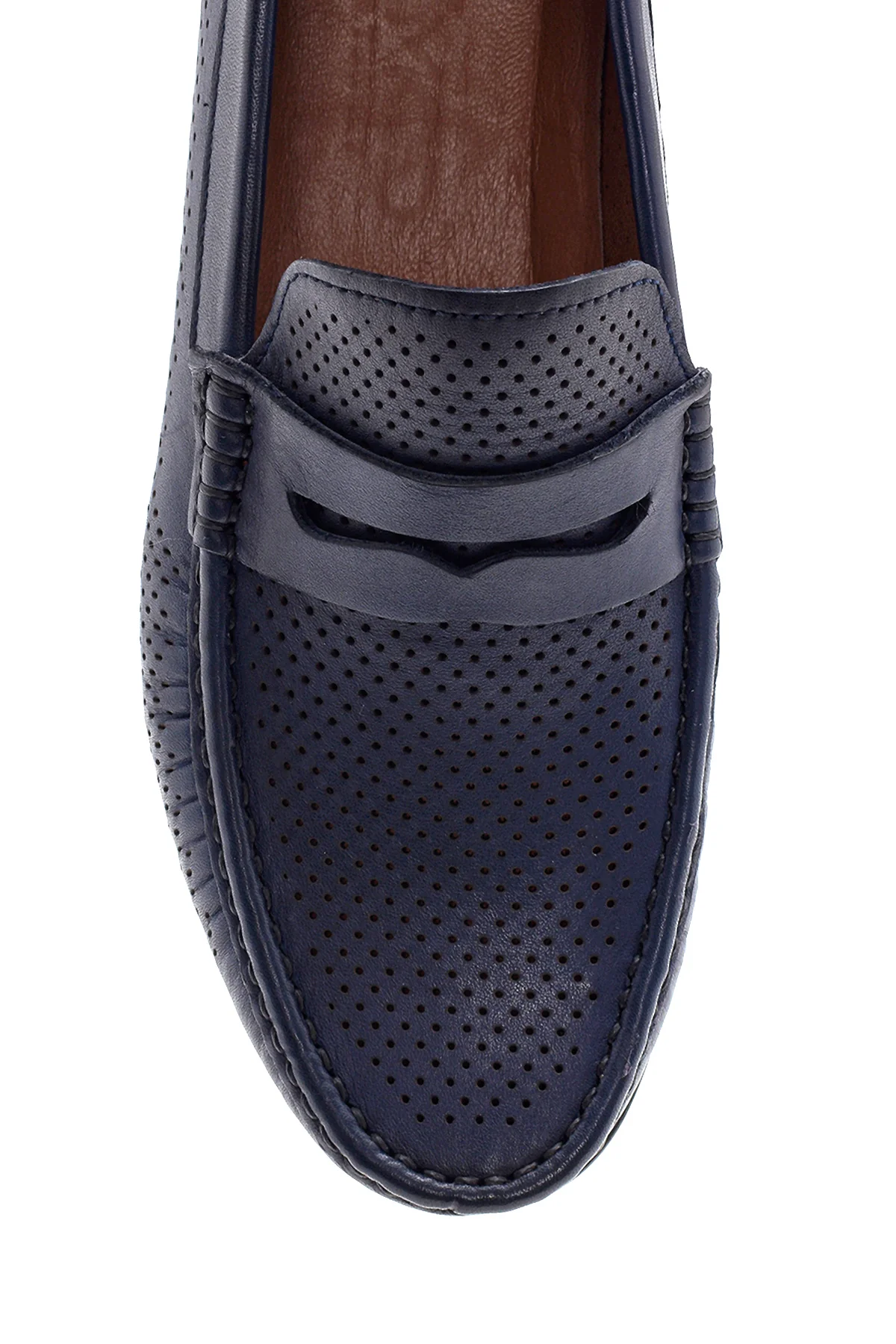 Erkek Deri Delikli Casual Loafer - Image 6