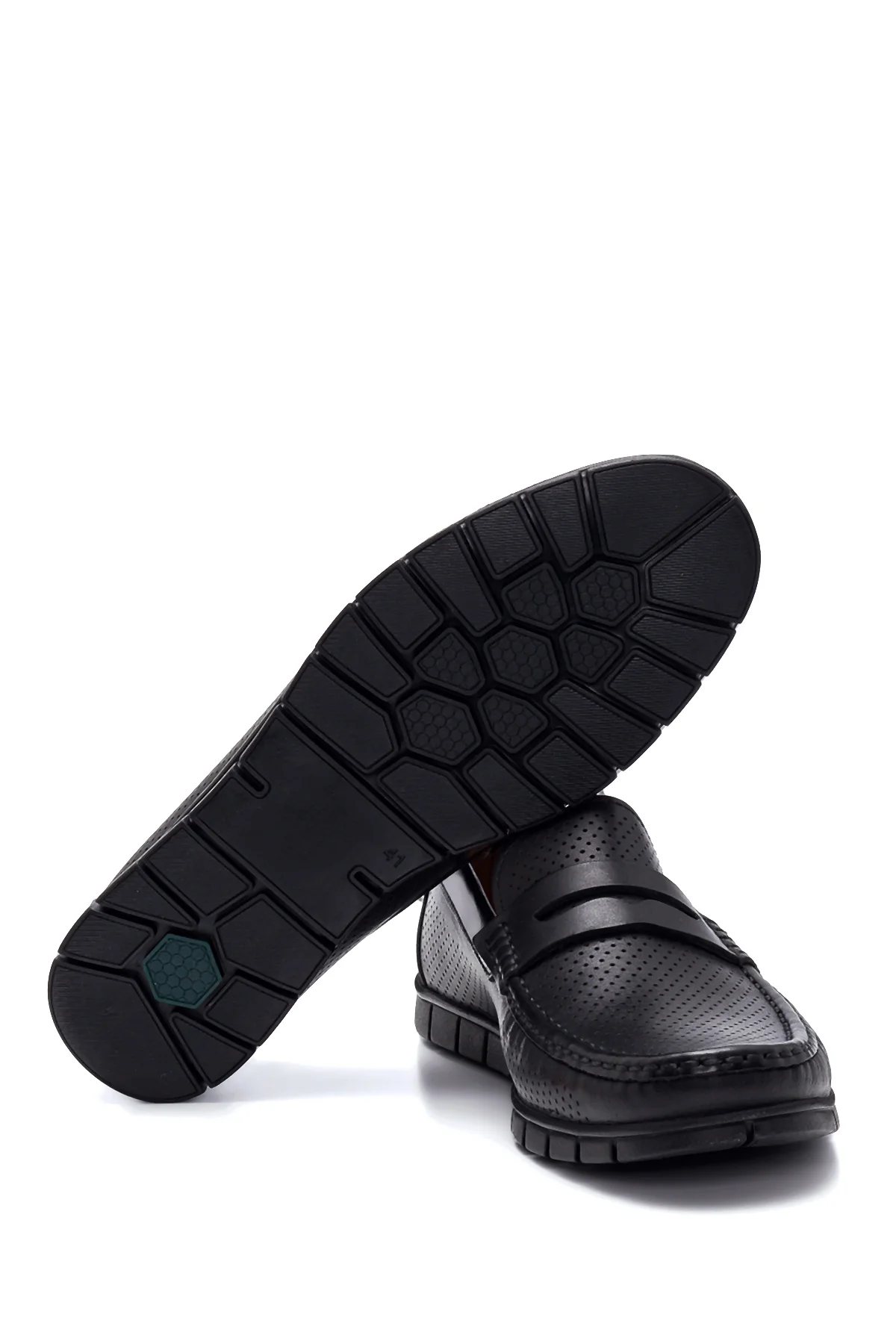Erkek Deri Delikli Casual Loafer - Image 4