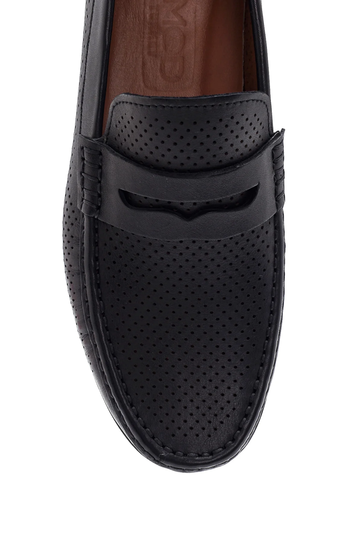 Erkek Deri Delikli Casual Loafer - Image 6