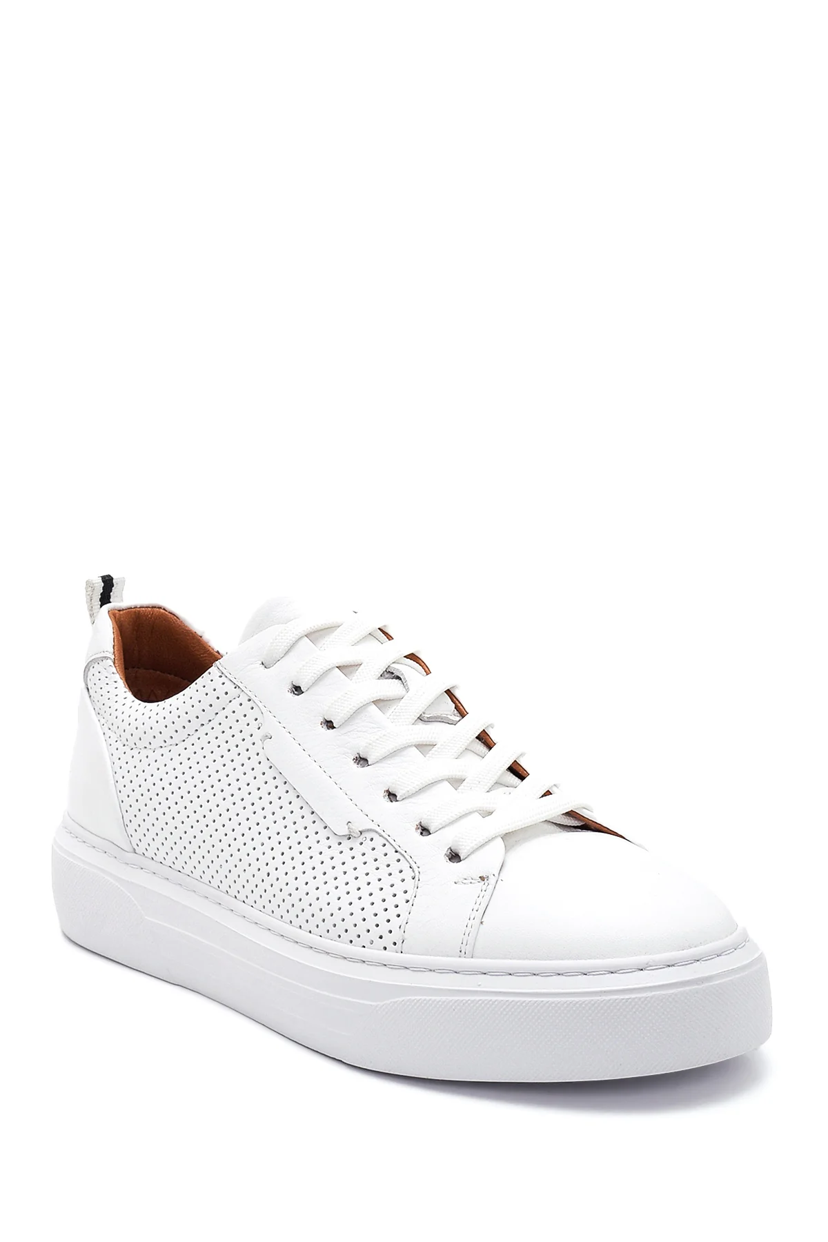Erkek Deri Delikli Sneaker - Image 3