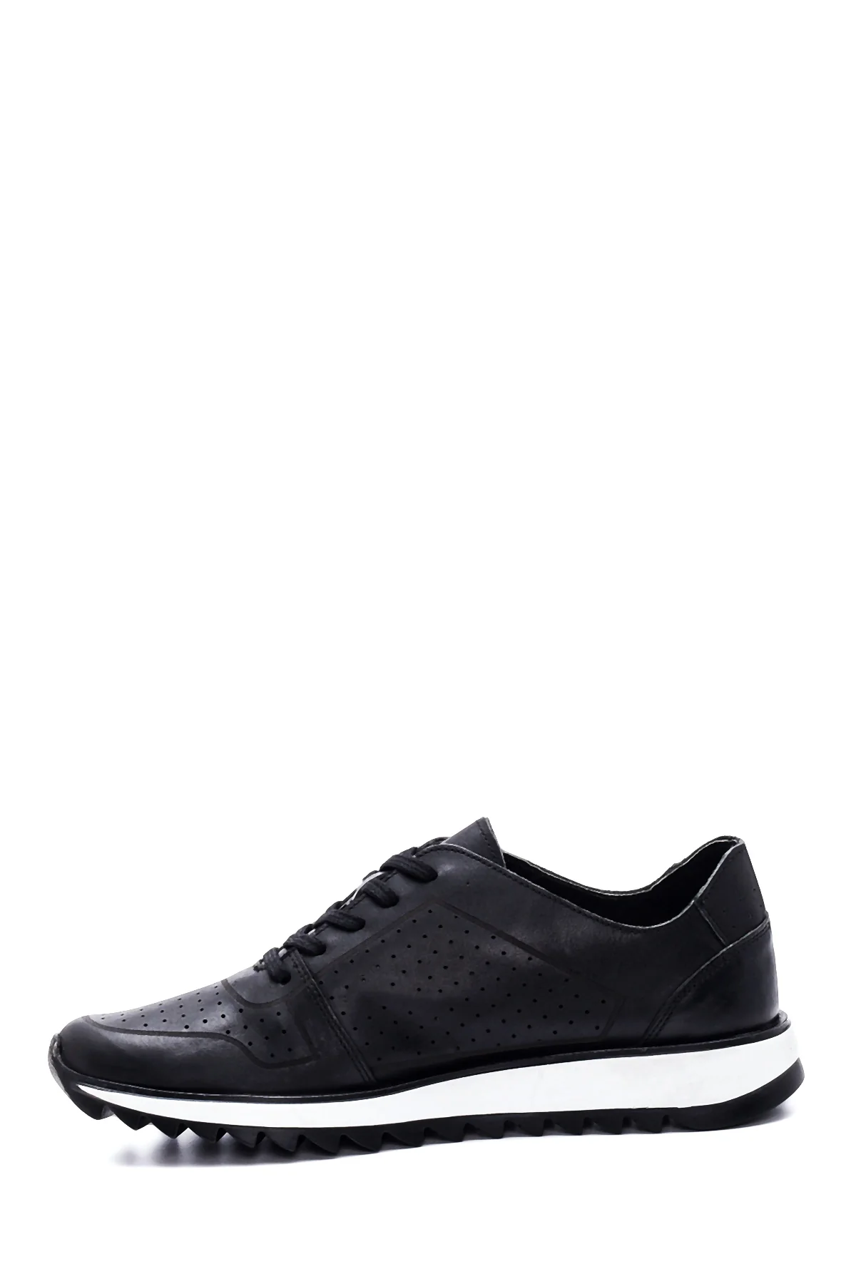 Erkek Deri Delikli Sneaker - Image 2