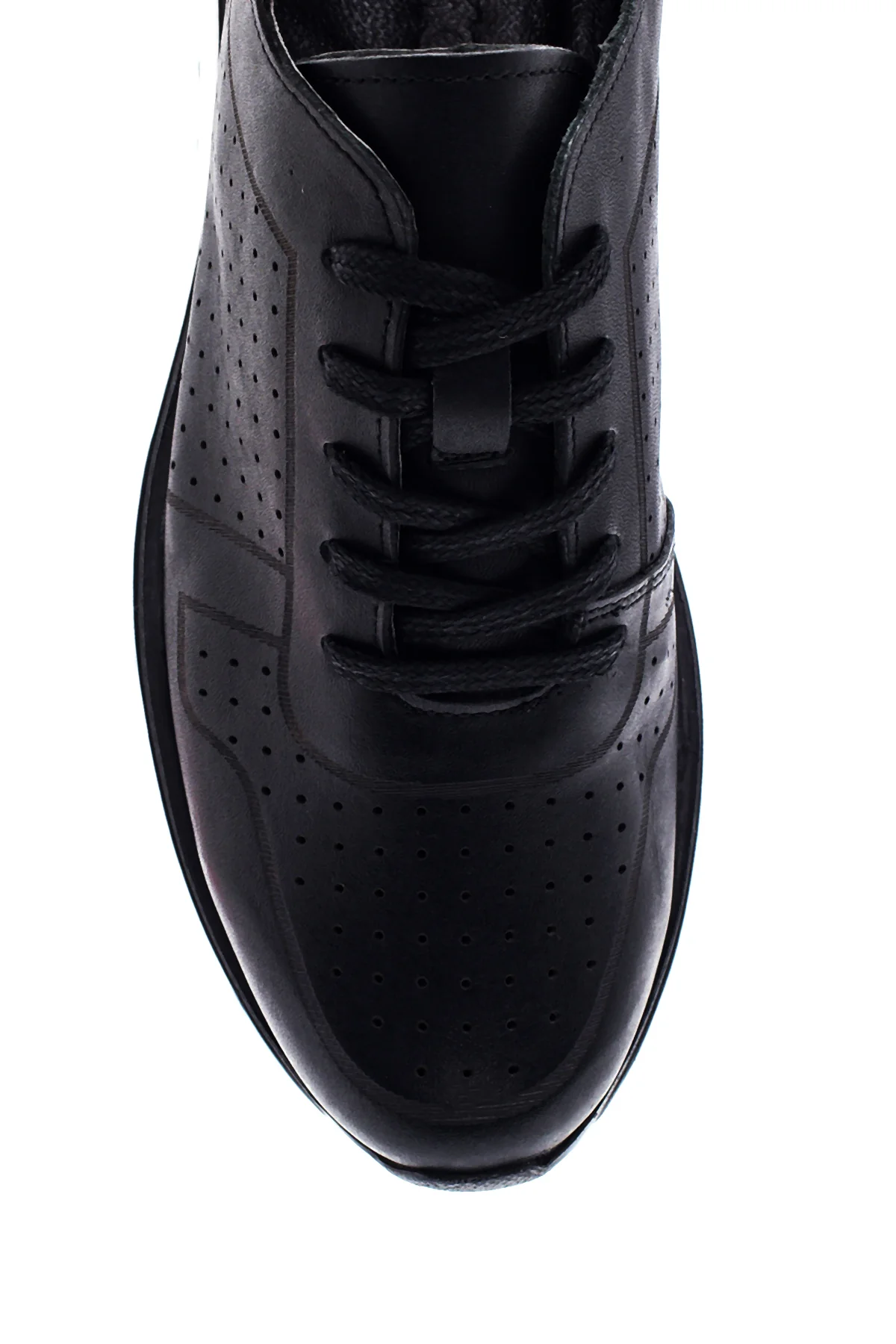 Erkek Deri Delikli Sneaker - Image 5