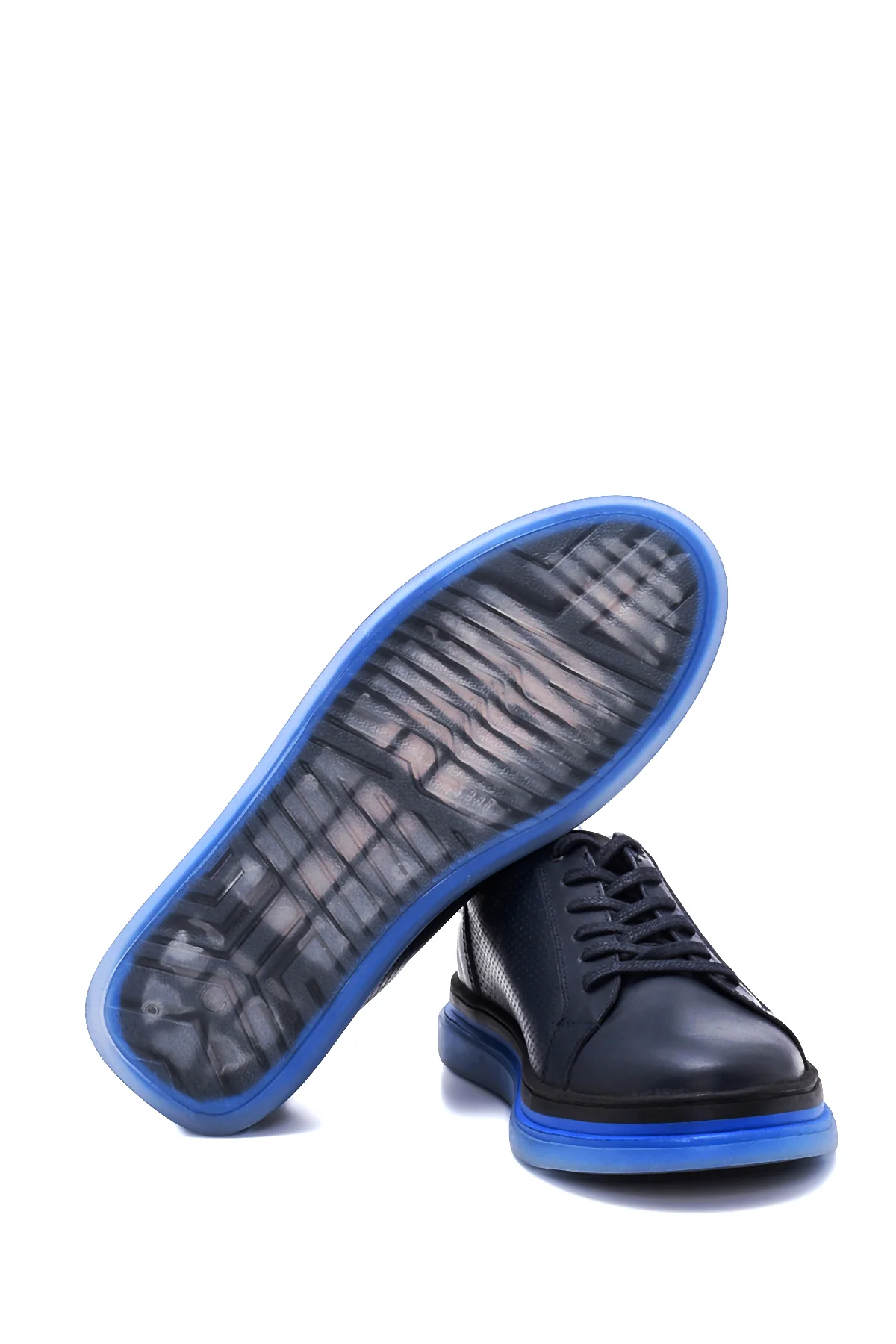Erkek Deri Delikli Sneaker - Image 4