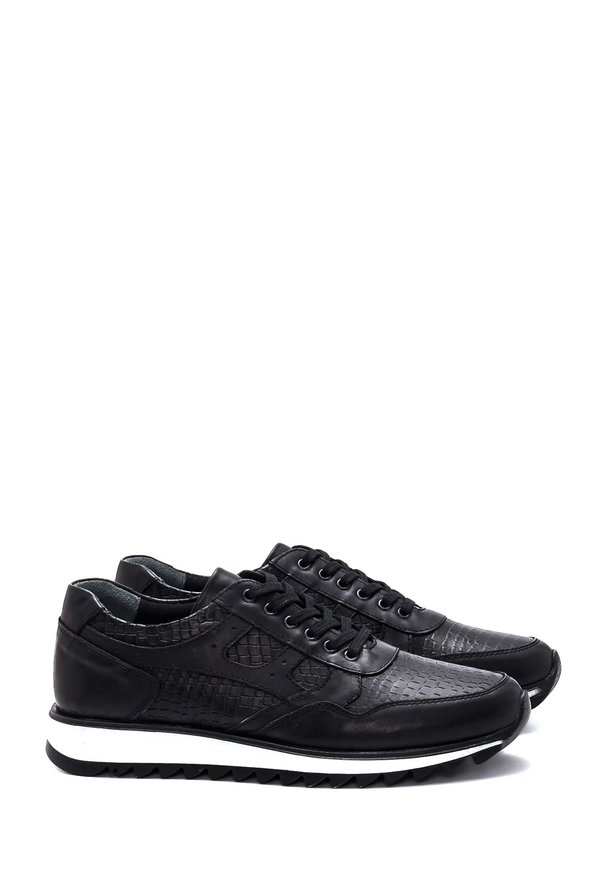 Erkek Deri Desenli Sneaker - Image 3