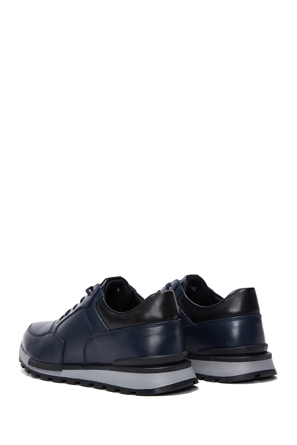 Erkek Deri Lacivert Sneaker - Image 5