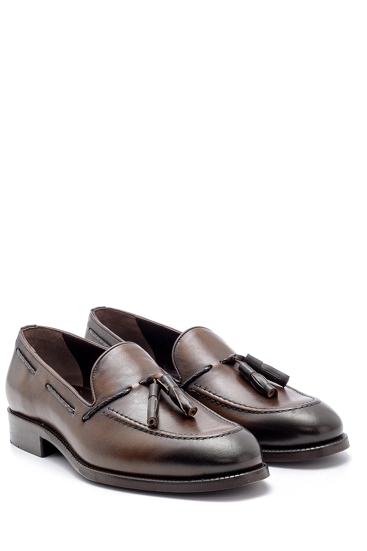 Erkek Deri Püskül Detaylı Loafer - Image 3