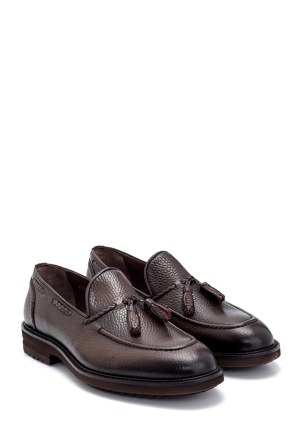 Erkek Deri Püskül Detaylı Loafer - Image 3