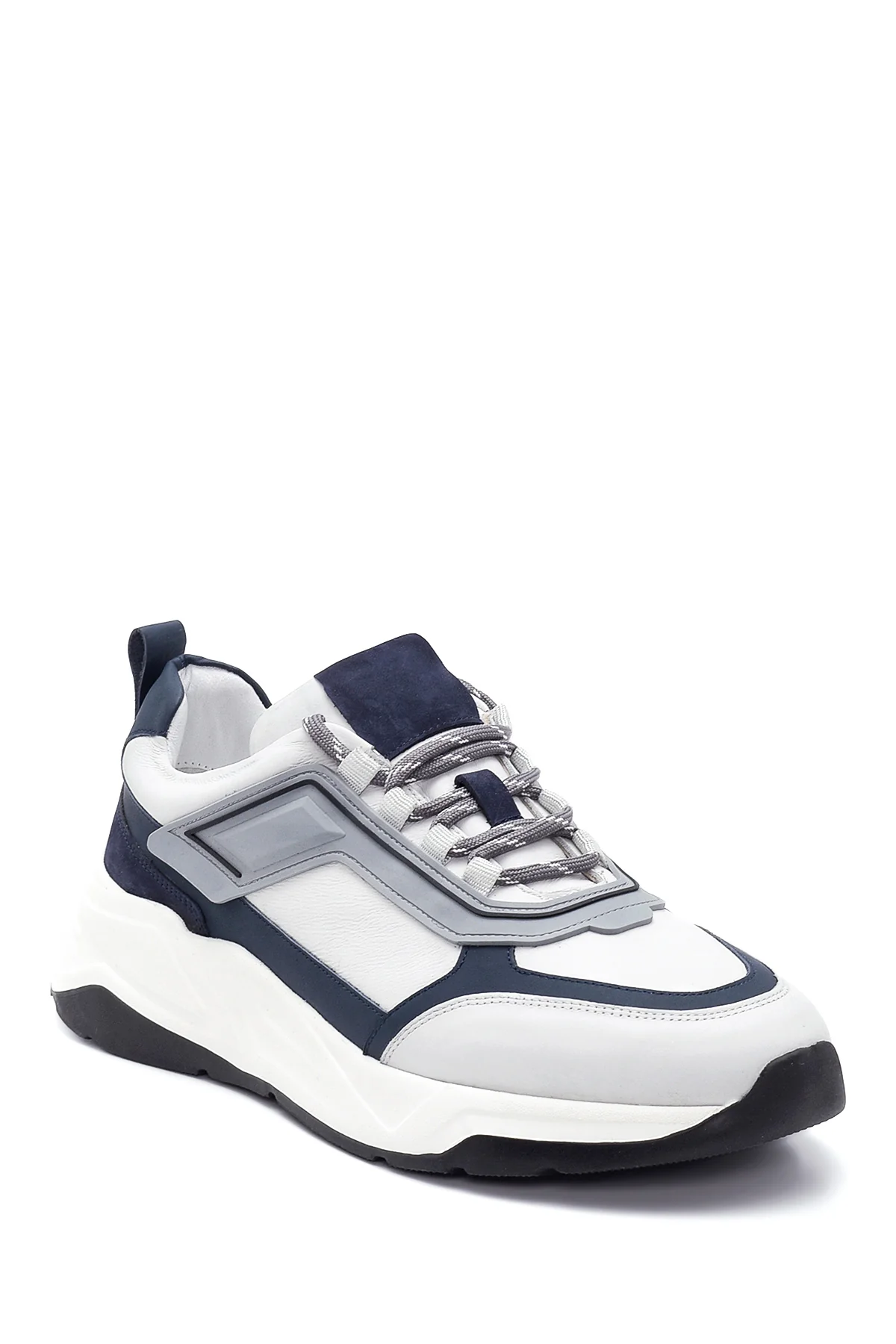 Erkek Deri Şerit Detaylı Sneaker - Image 3